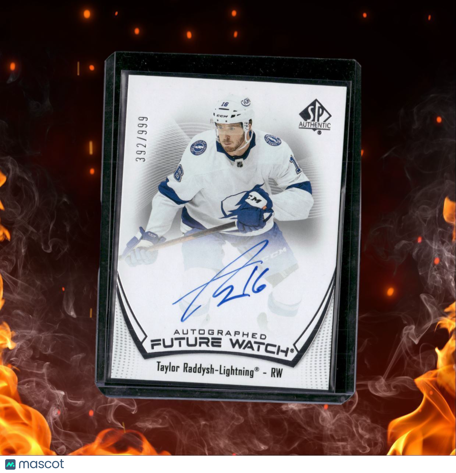 2021-22 SP Authentic Taylor Raddysh Future Watch Rookie Auto 392/999 #157