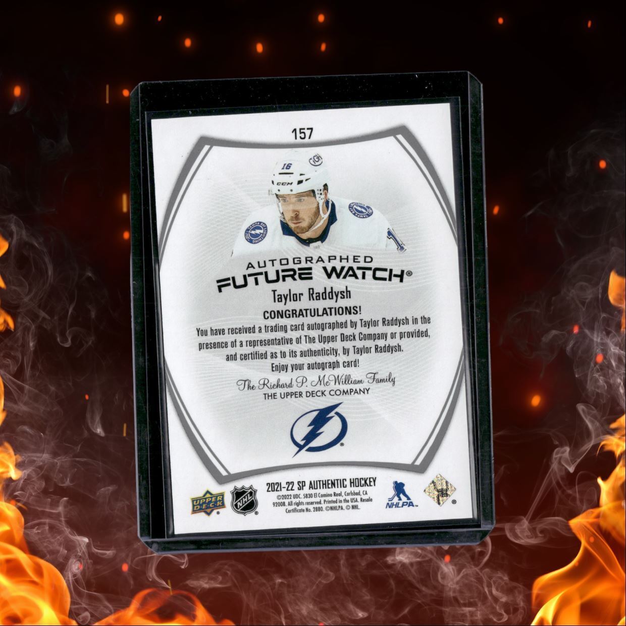 2021-22 SP Authentic Taylor Raddysh Future Watch Rookie Auto 392/999 #157