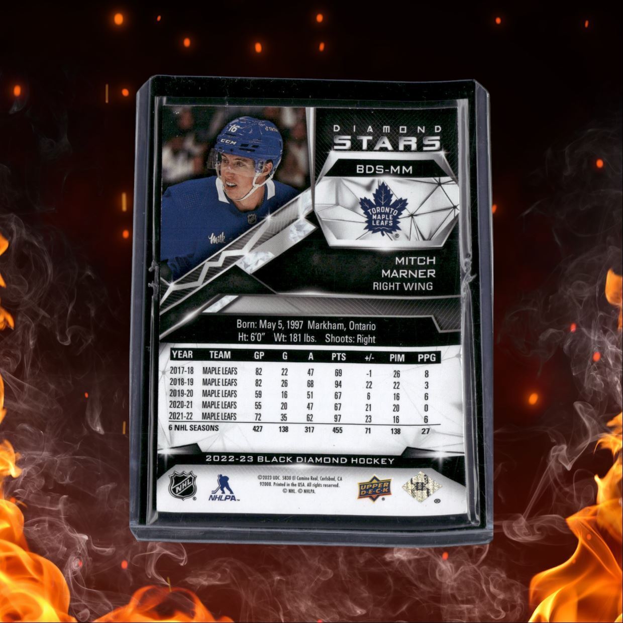 2023-24 Upper Deck Black Diamond Mitch Marner Purple 03/49 #16