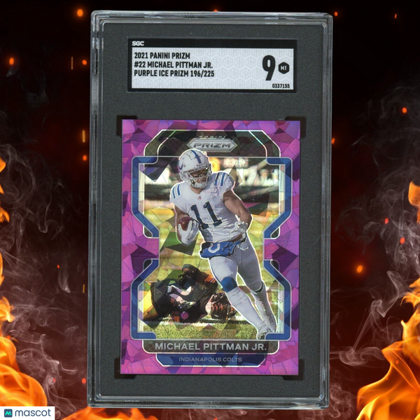 2021 Panini Prizm MICHAEL PITTMAN JR. /225 Purple Ice Prizm SGC 9 #22