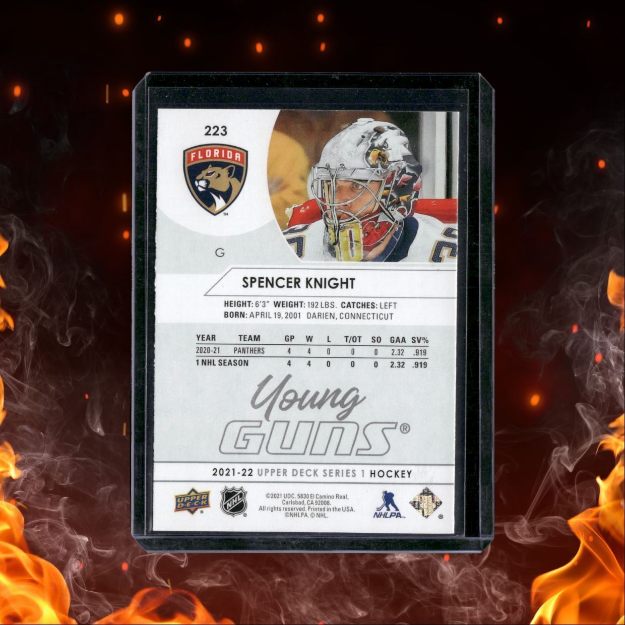 2021-22 Upper Deck Spencer Knight Young Guns Rookie #223