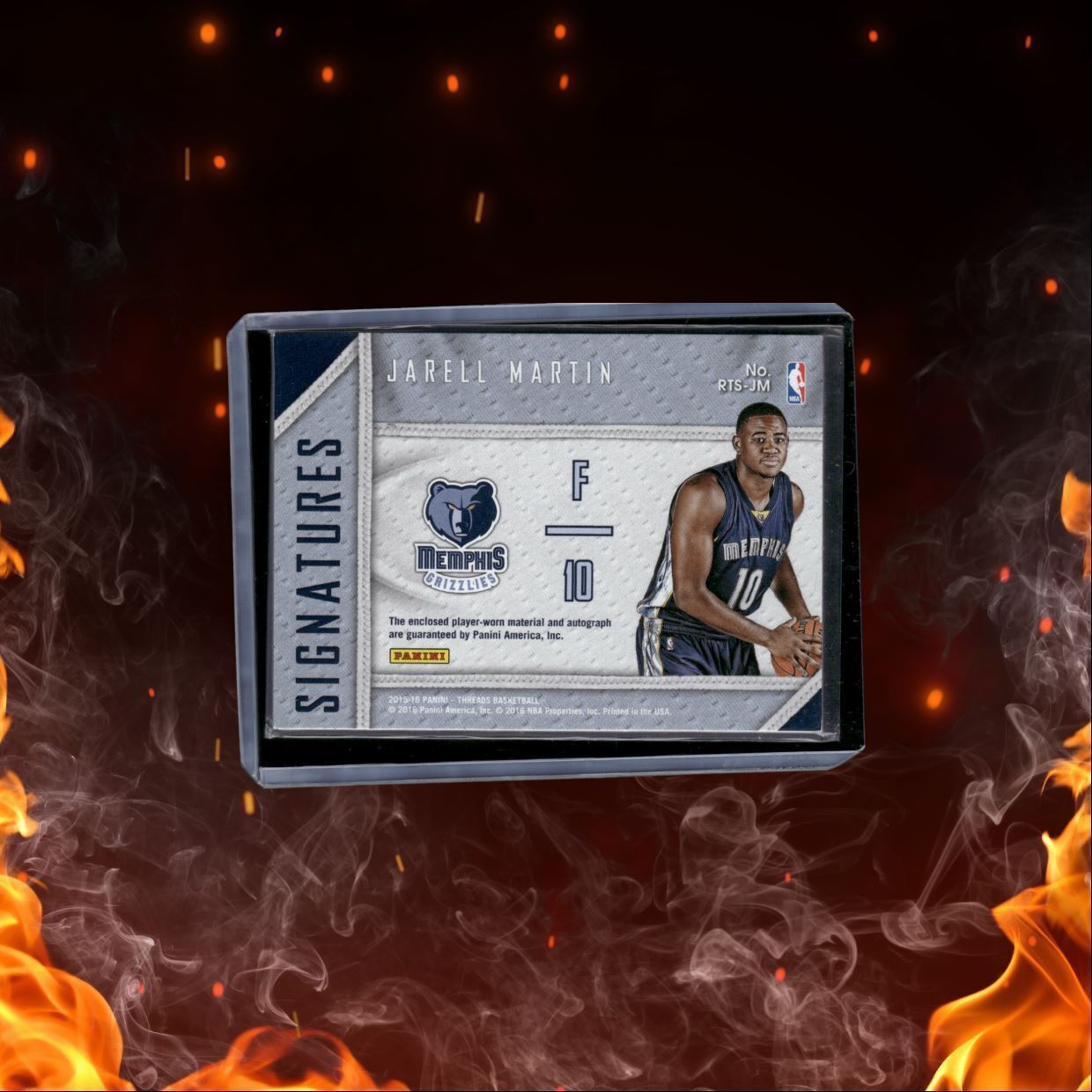 2015-16 Panini Threads Jarell Martin Jersey Rookie Auto 017/199 #RTS-JM