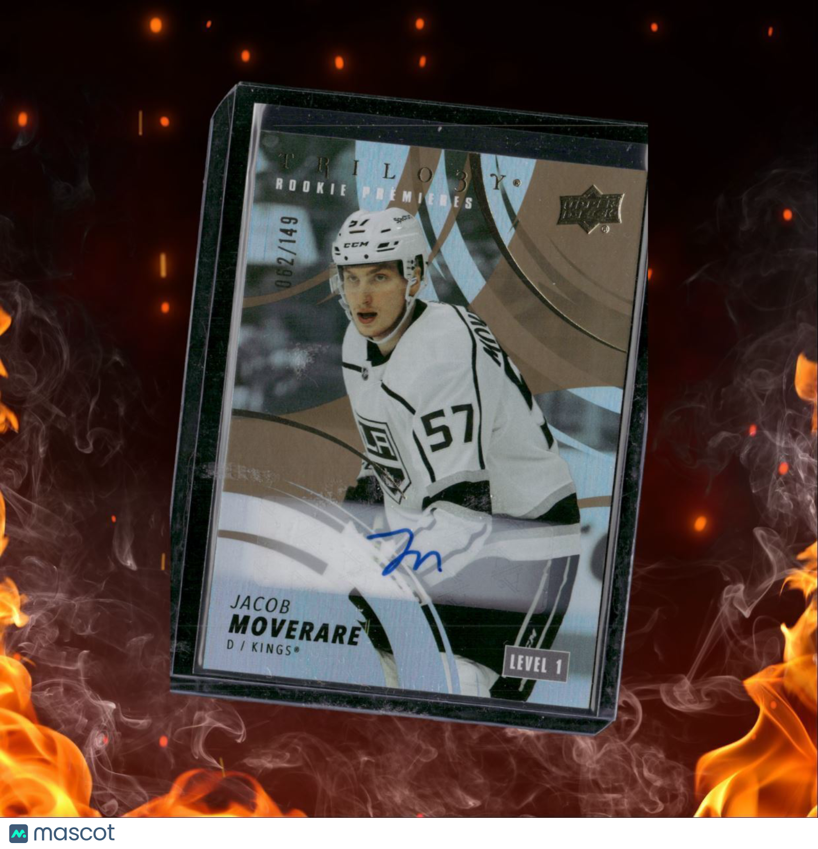 2022-23 Upper Deck Trilogy Jacob Moverare Level 1 Rookie Auto 062/149 #170