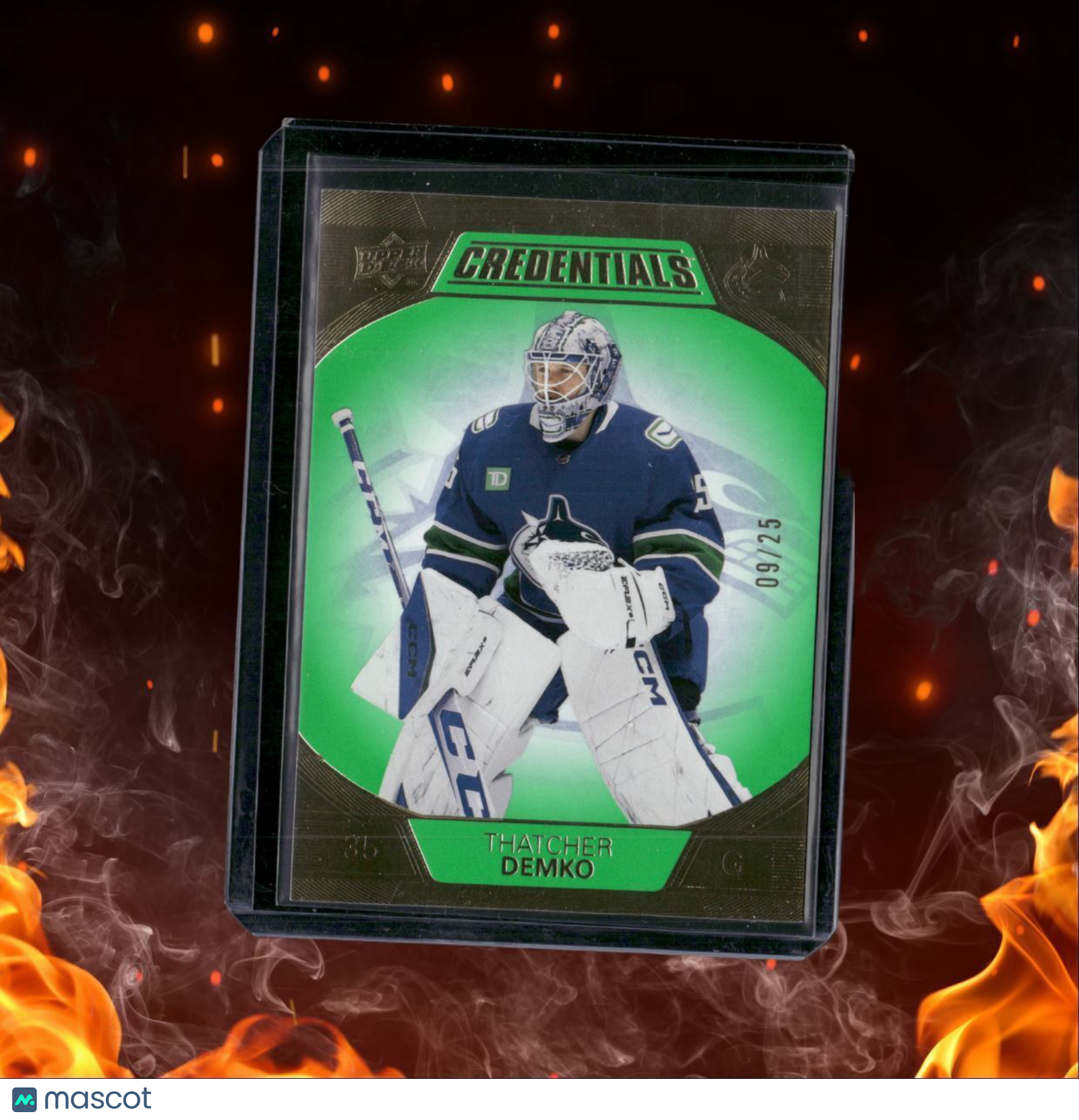 2022-23 Upper Deck Credentials Thatcher Demko Green 09/25 #86