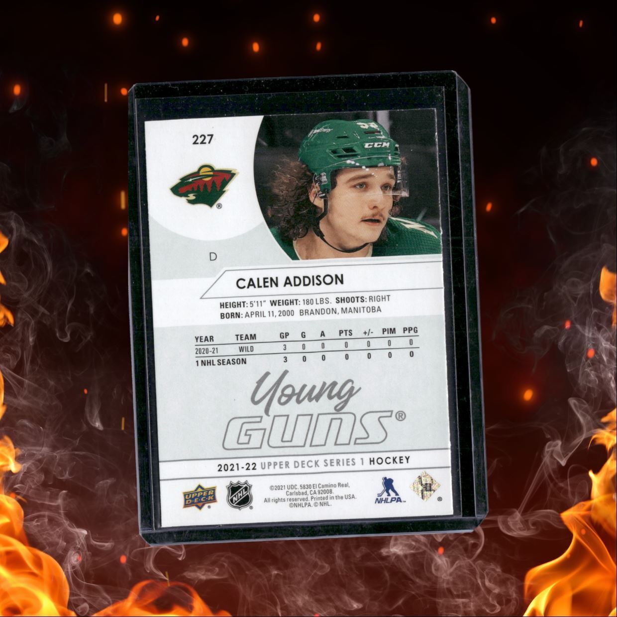 2021-22 Upper Deck Calen Addison Young Guns Rookie #227