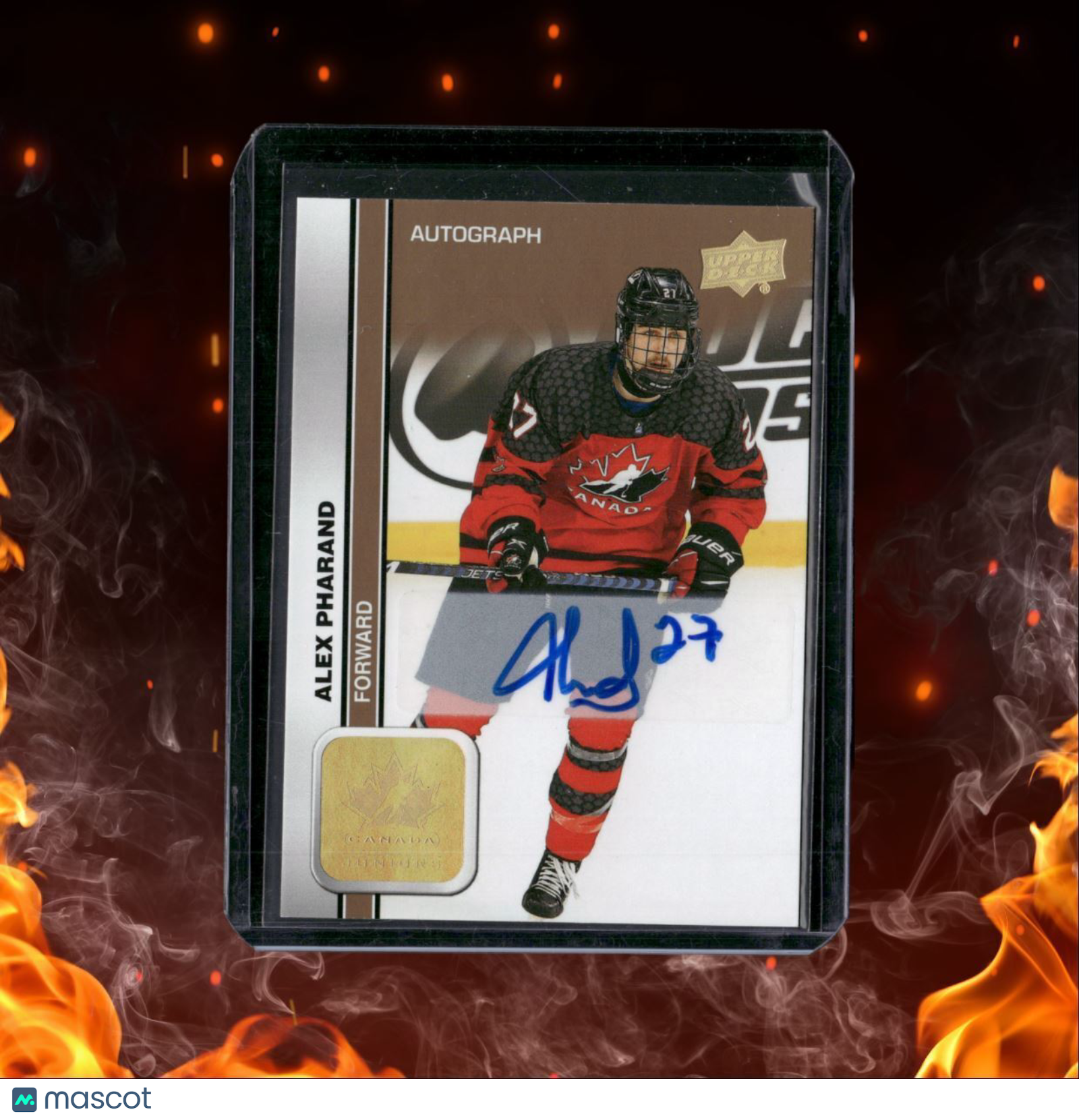 2023-24 UD Team Canada Juniors Alex Pharand Auto #30
