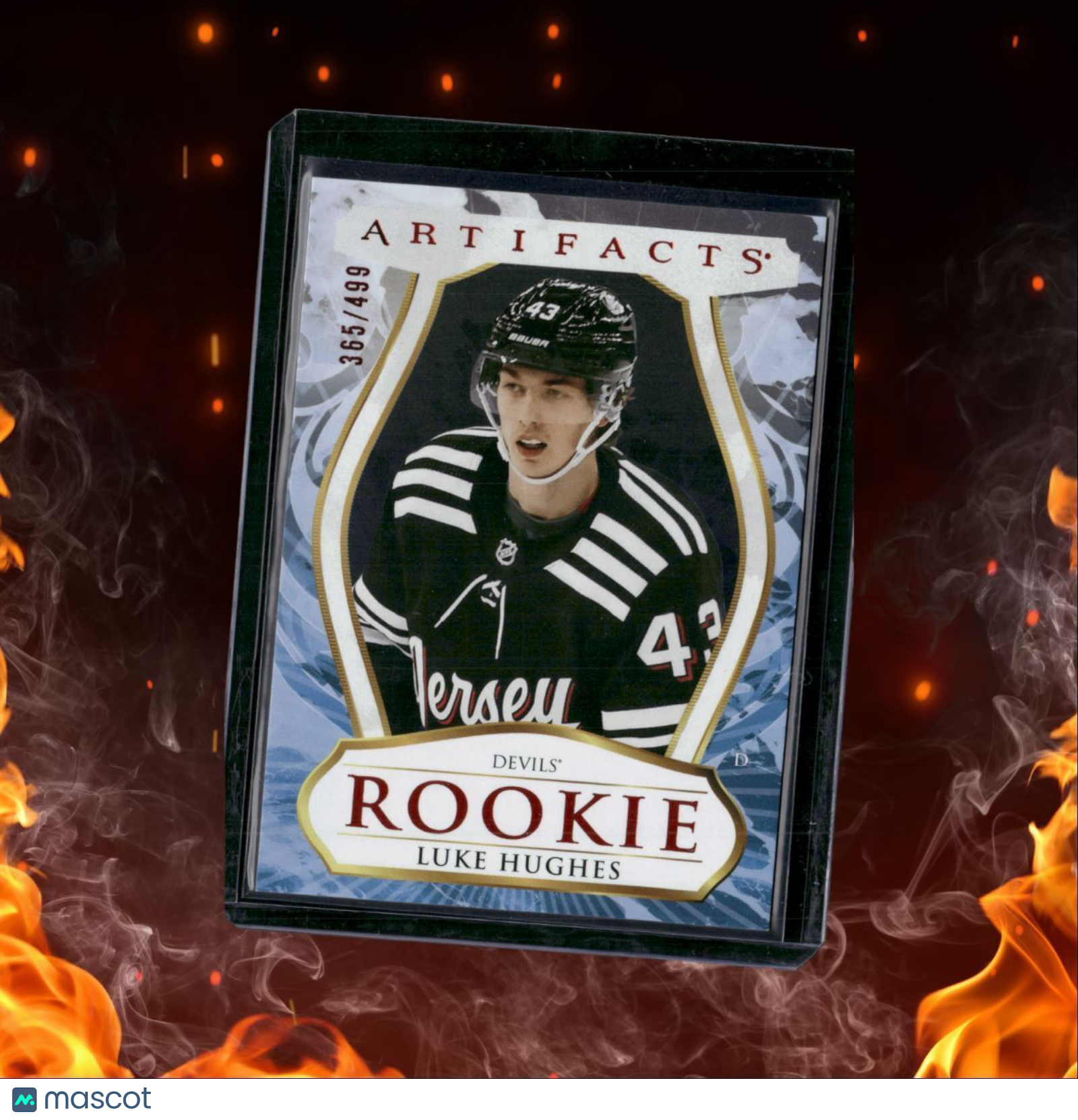 2023-24 Upper Deck Artifacts Luke Hughes Ruby Rookie 365/499 #192