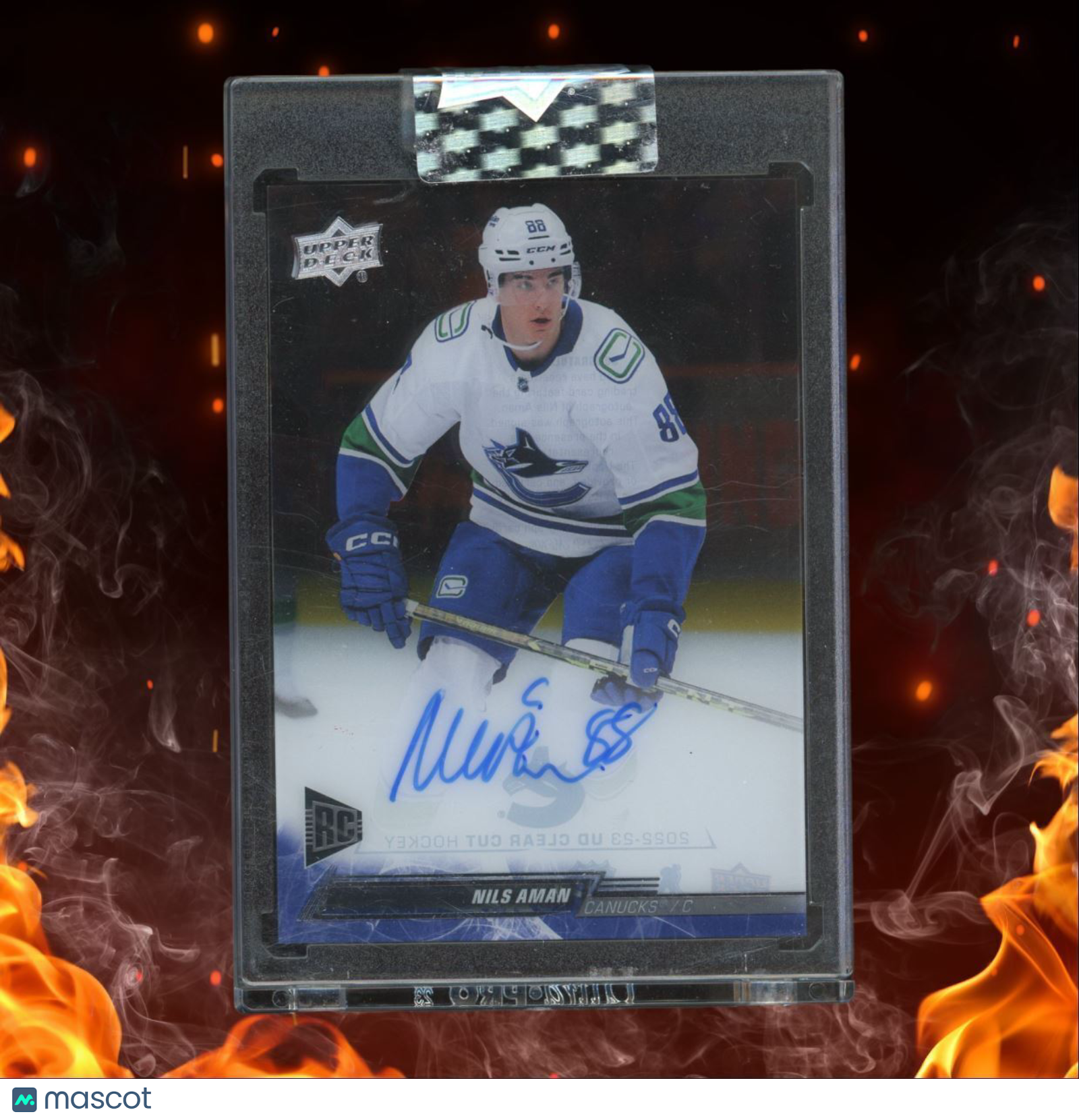 2022-23 Upper Deck Clear Cut Nils Aman Rookie Auto #CC-AM
