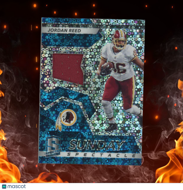 2017 Panini Spectra Jordan Reed Sunday Spectacle Neon Blue Jersey 20/99 #30