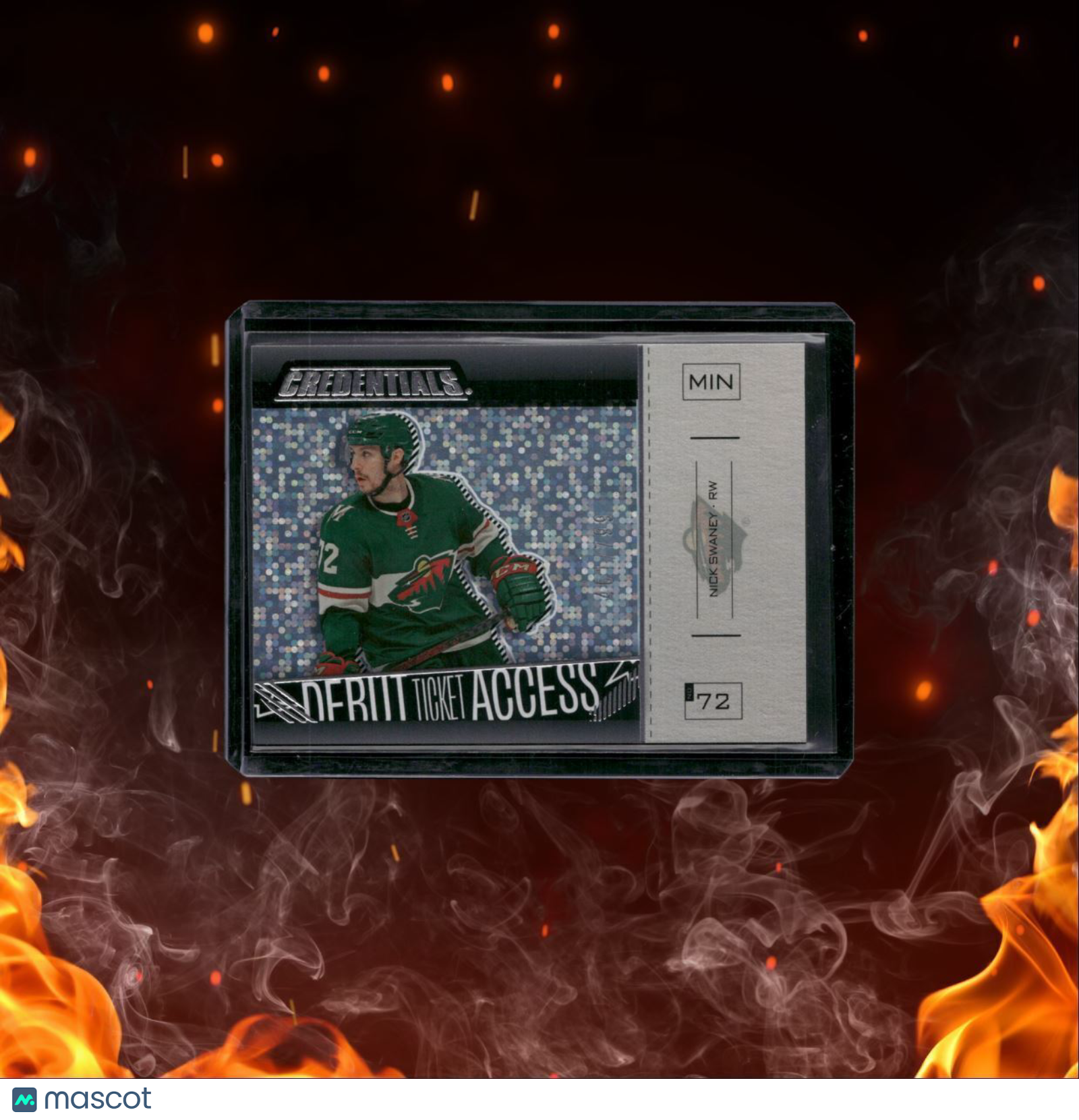 2023-24 Upper Deck Credentials Nick Swaney Horizontal Debut Ticket Rookie