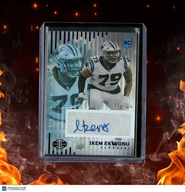 2022 Panini Illusions Ikem Ekwonu Blue Rookie Auto 45/75 #RS-IE