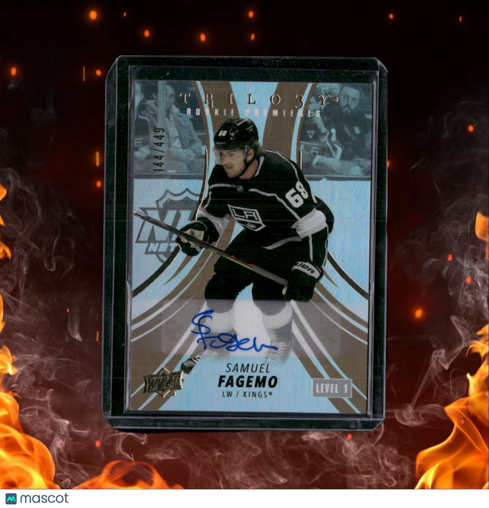 2022-23 Upper Deck Trilogy Samuel Fagemo Level 1 Rookie Auto 144/449 #125