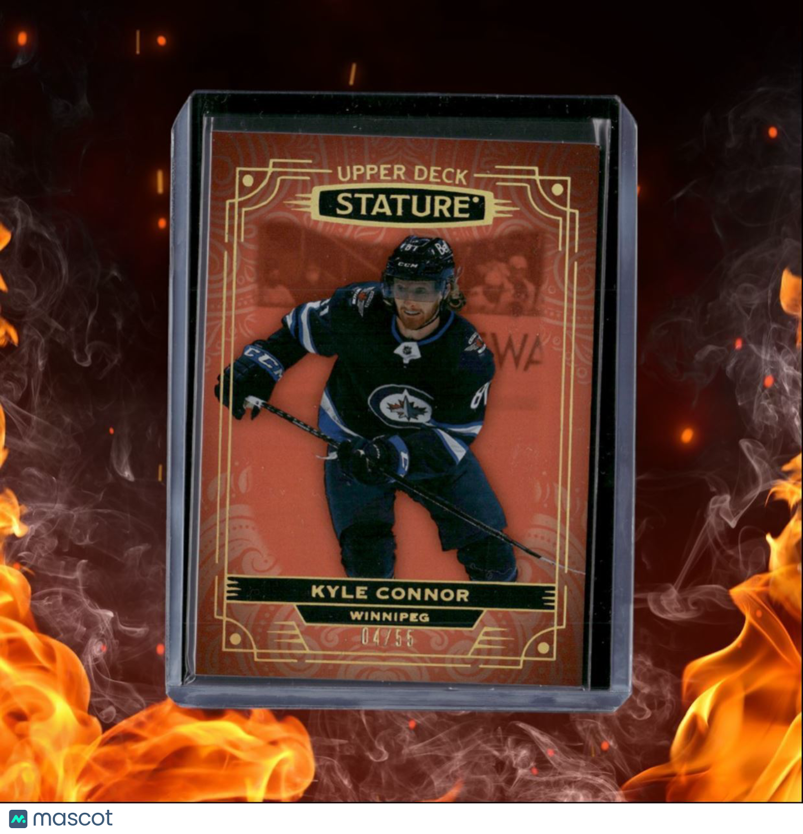 2022-23 Upper Deck Stature Kyle Connor Orange 04/55 #53