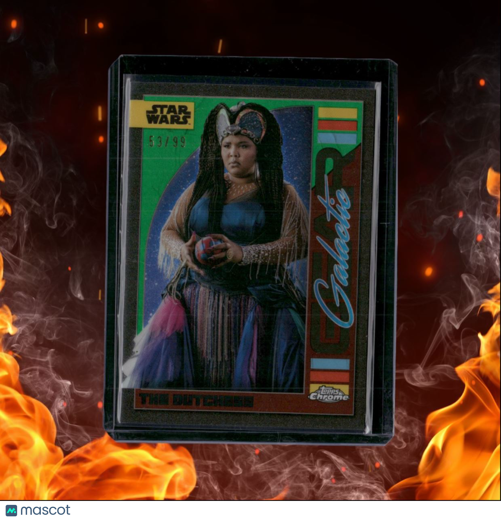 2024 Topps Chrome Star Wars The Dutchess Galactic Gear Kashyyyk Green Refractor