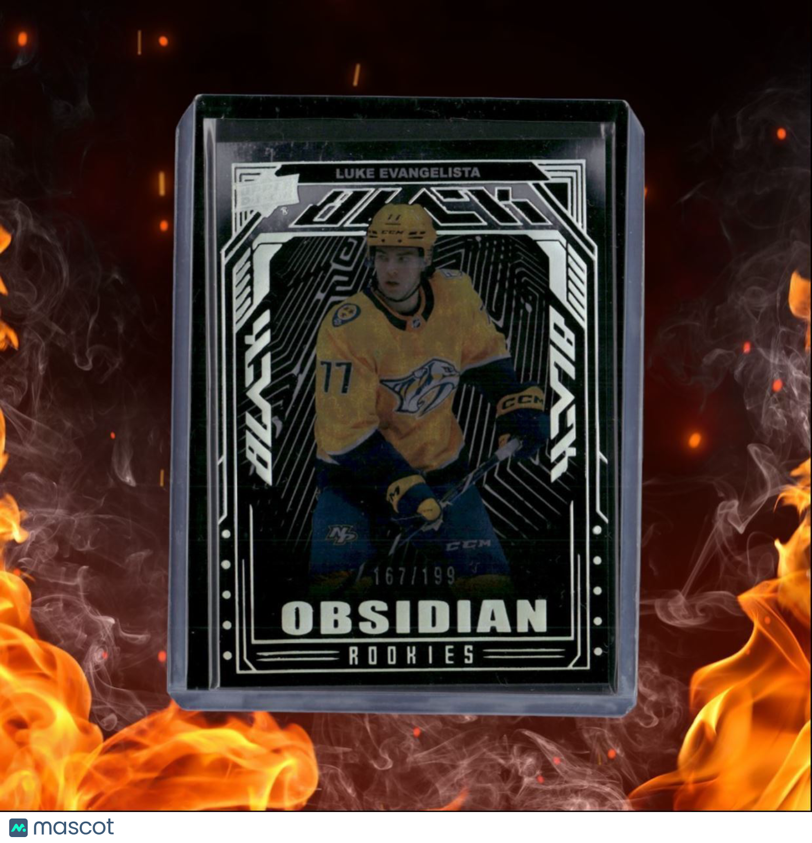 2023-24 Upper Deck SPx Luke Evangelista Black Obsidian Rookie 167/199 #OR-4