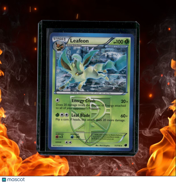 2013 Pokemon Plasma Freeze Leafeon Holo Team Plasma LP #11/116