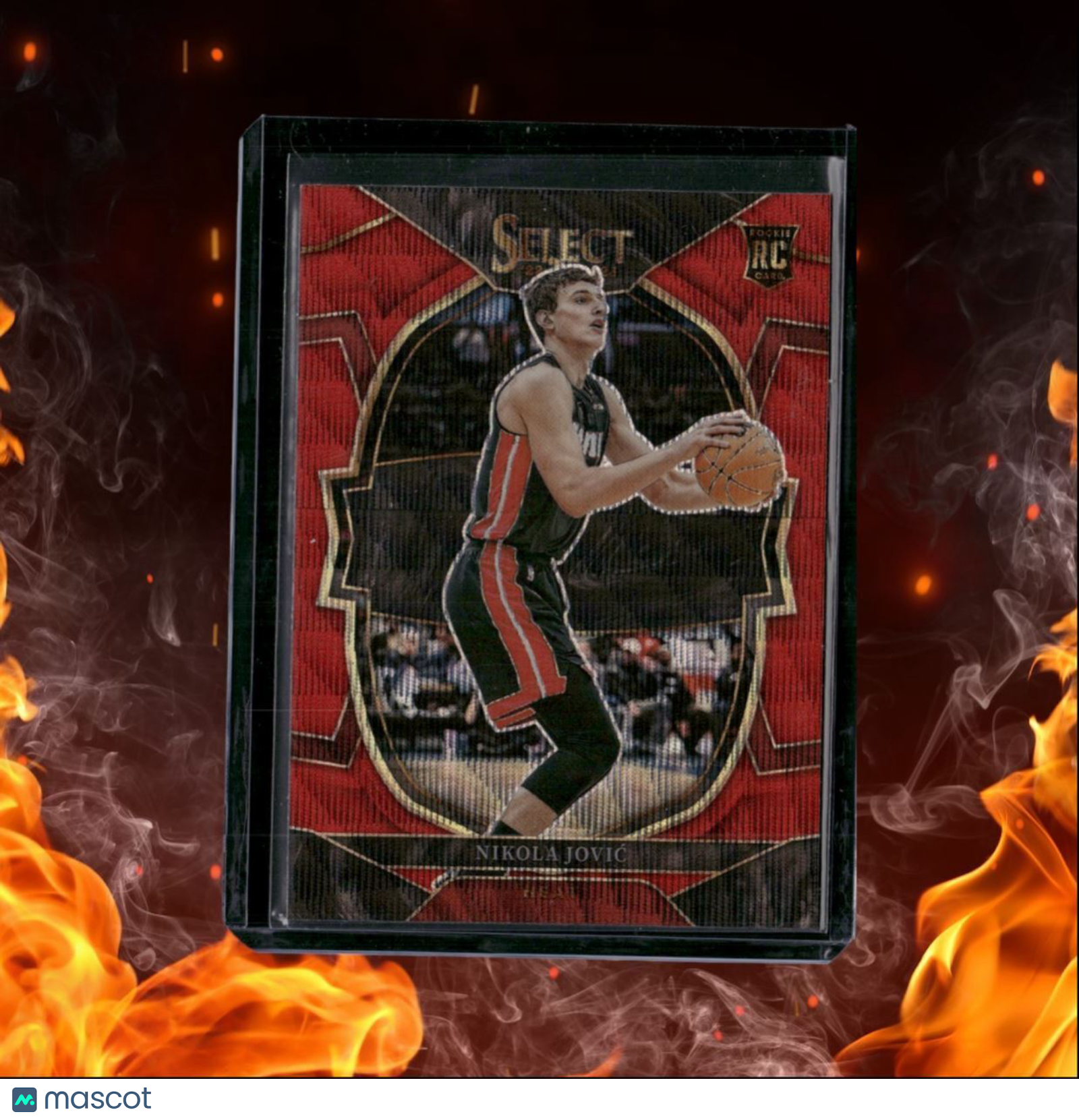 2022-23 Panini Select Nikola Jovic Concourse Red Wave Prizm Rookie #91