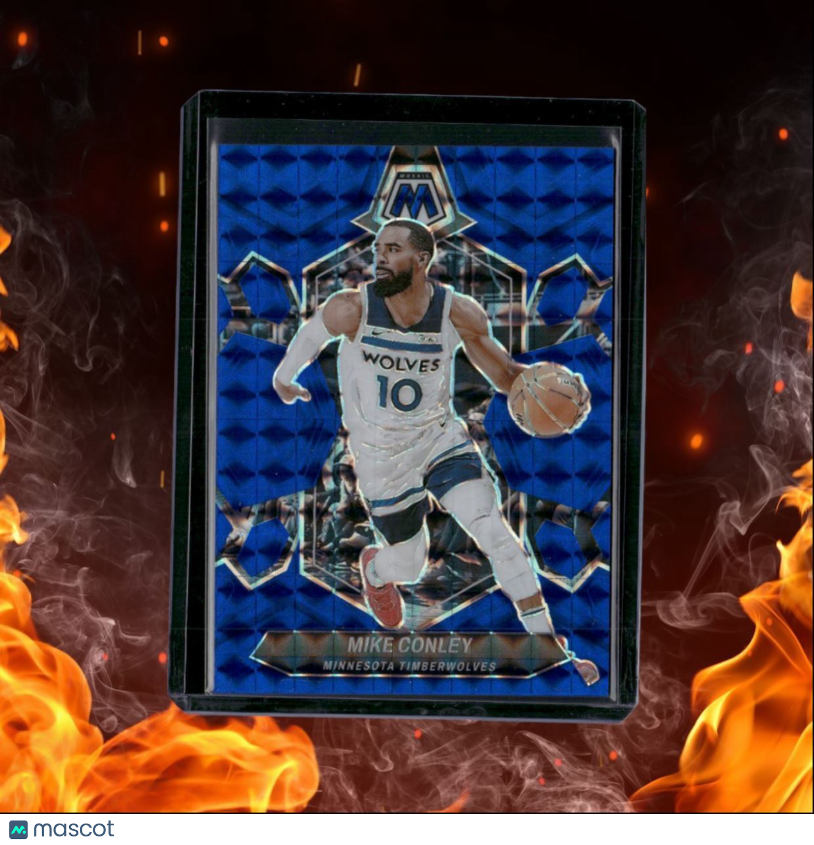 2023-24 Panini Mosaic Mike Conley Blue Mosaic Prizm 024/199 #36