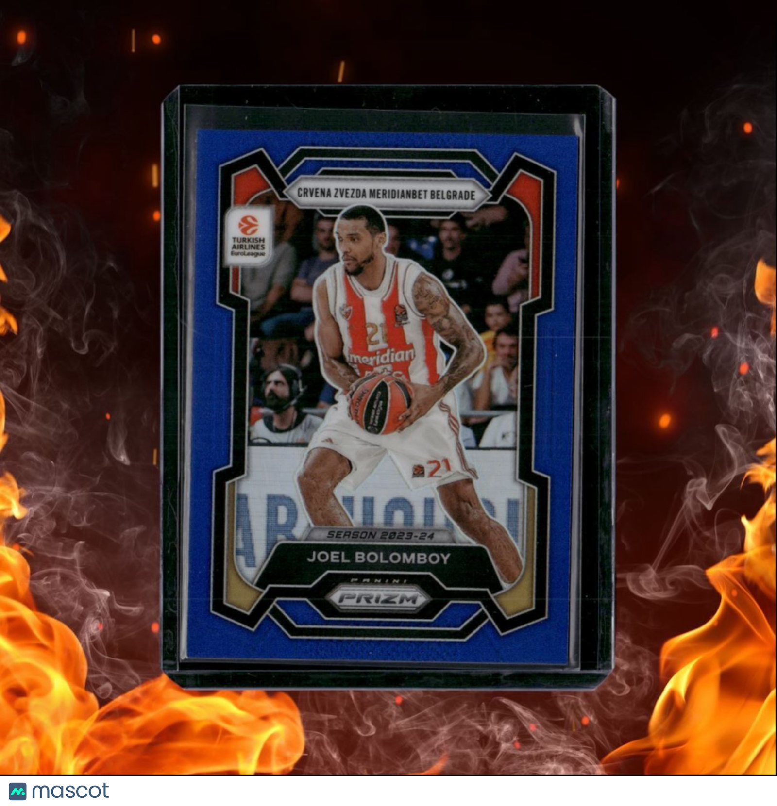 2023-24 Panini Prizm Euroleague Joel Bolomboy Blue Prizm 003/199 #98