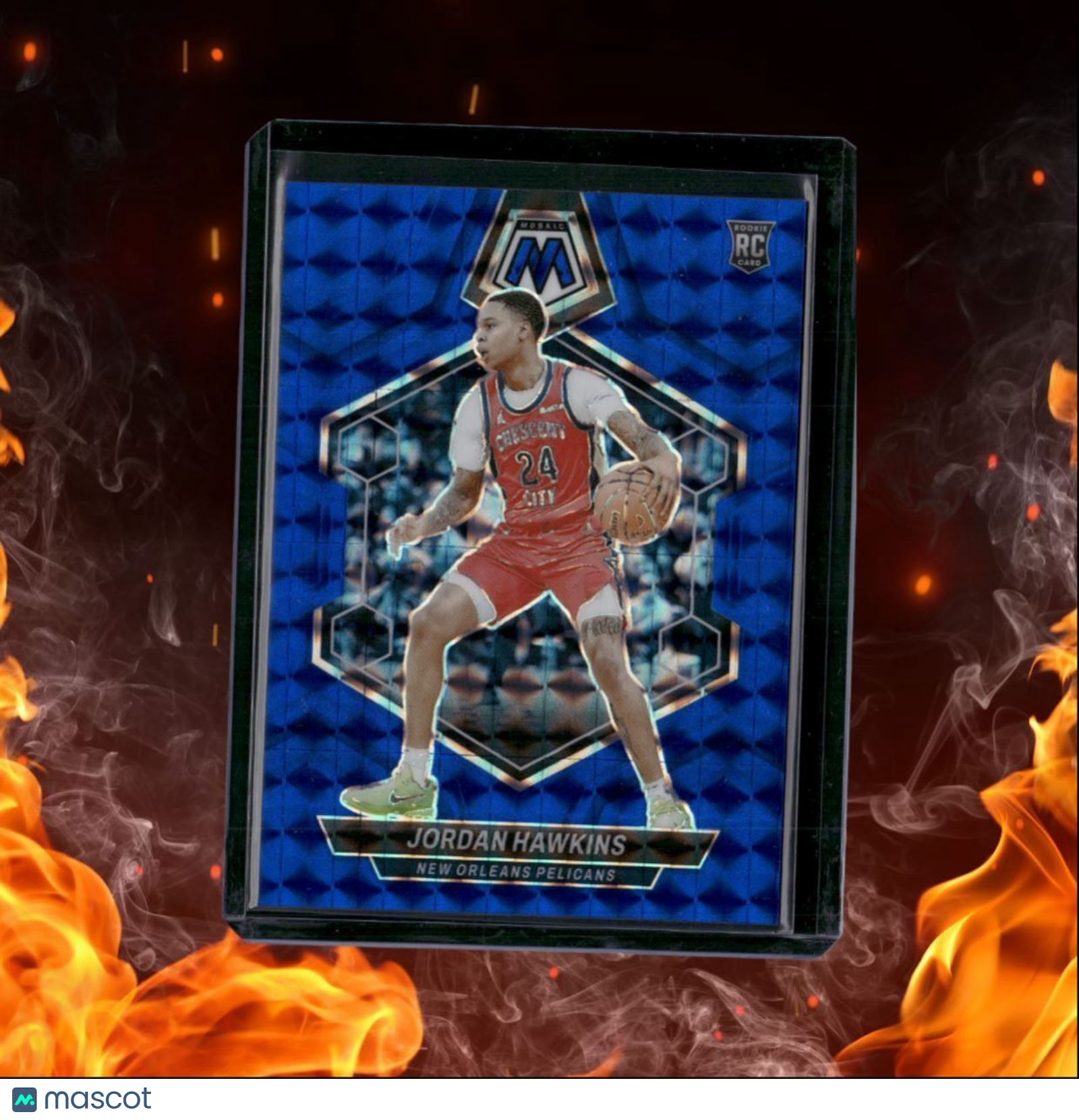 2023-24 Panini Mosaic Jordan Hawkins Blue Mosaic Prizm Rookie 150/199 #243
