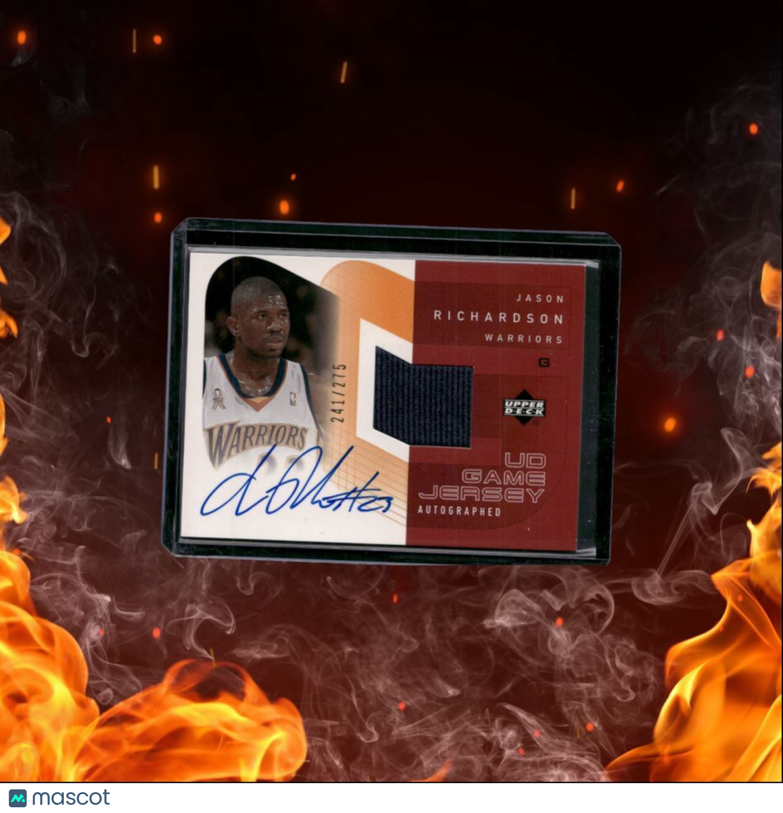 2001-02 Upper Deck Besketball Jason Richardson UD Game Jersey Auto 241/275