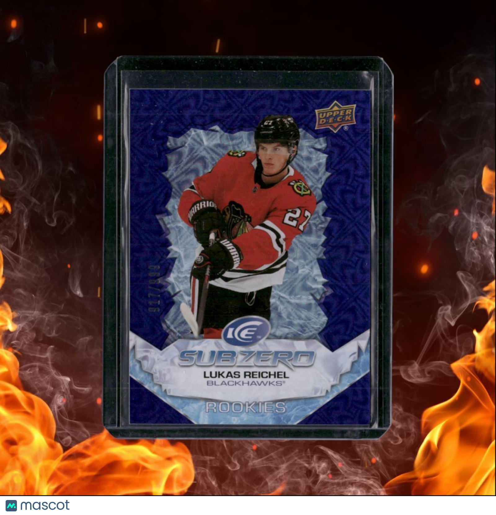 2022-23 Upper Deck Ice Lukas Reichel Subzero Purple Rookie 917/999 #SZ-LR