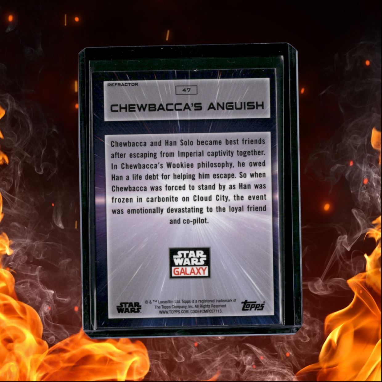 2022 Topps Star Wars Galaxy Chrome Chewbacca's Anguish Refractor #47