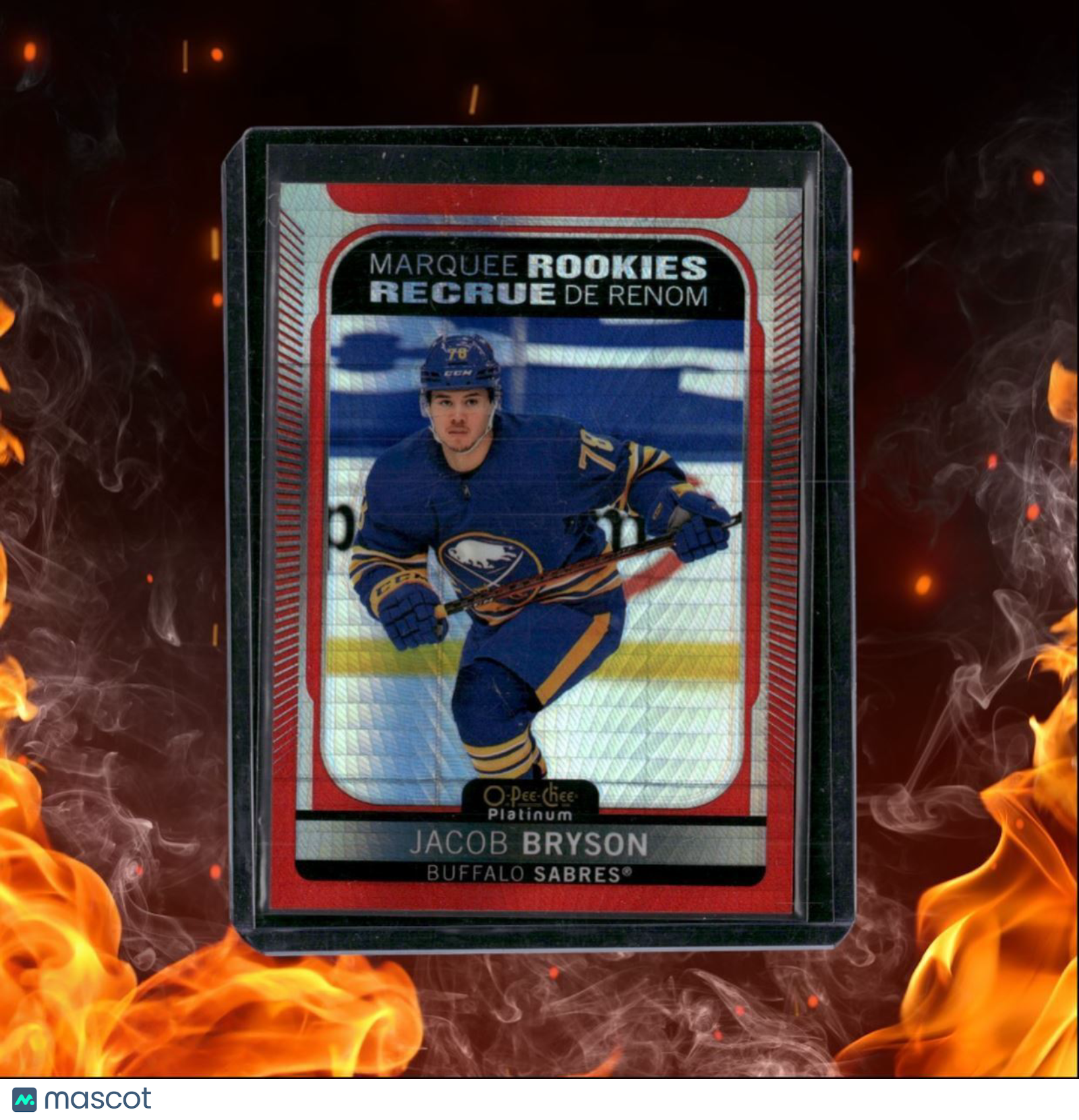 2021-22 O-Pee-Chee Platinum Jacob Bryson Marquee Red Prism Rookie 086/199 #221