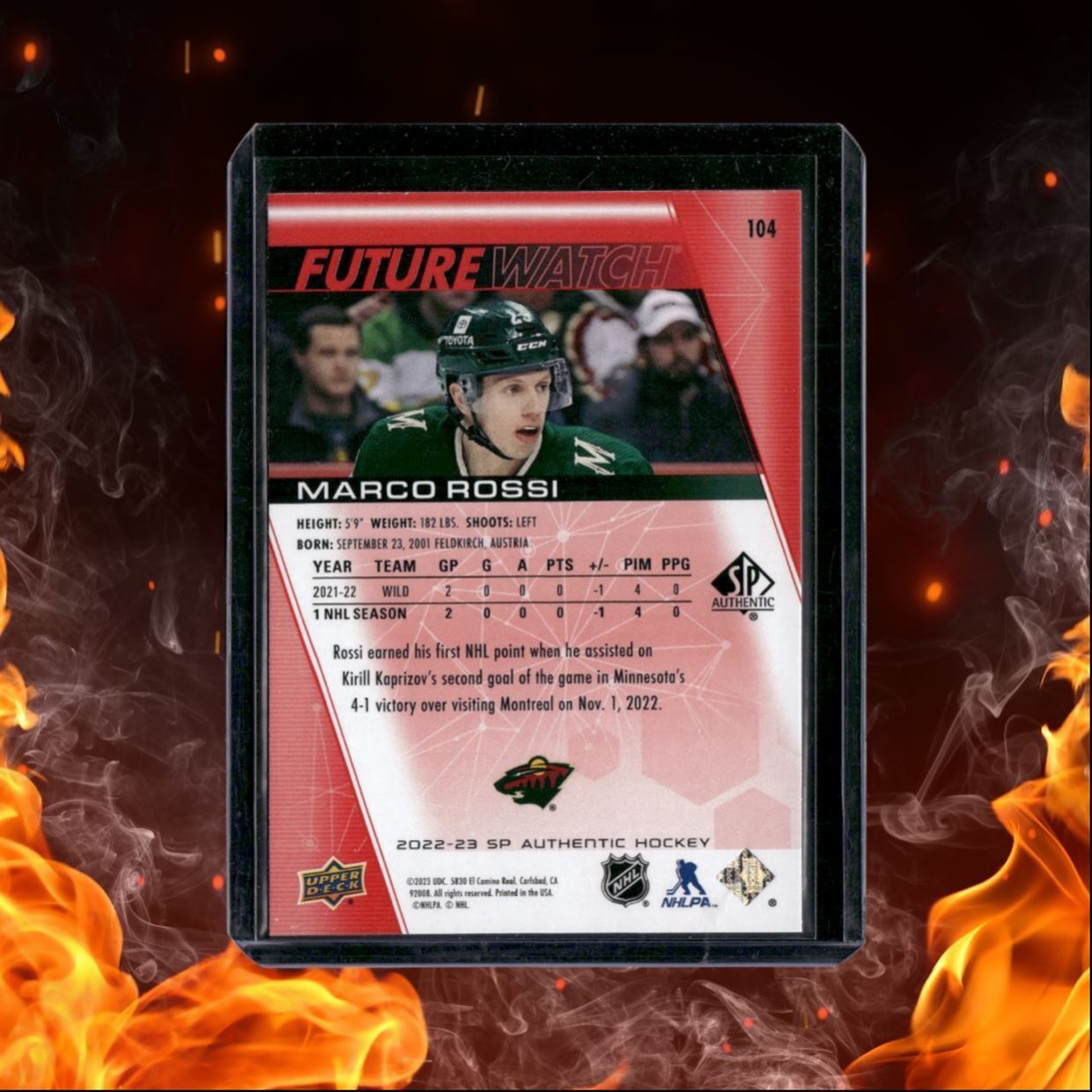 2022-23 SP Authentic Marco Rossi Limited Red Rookie #104