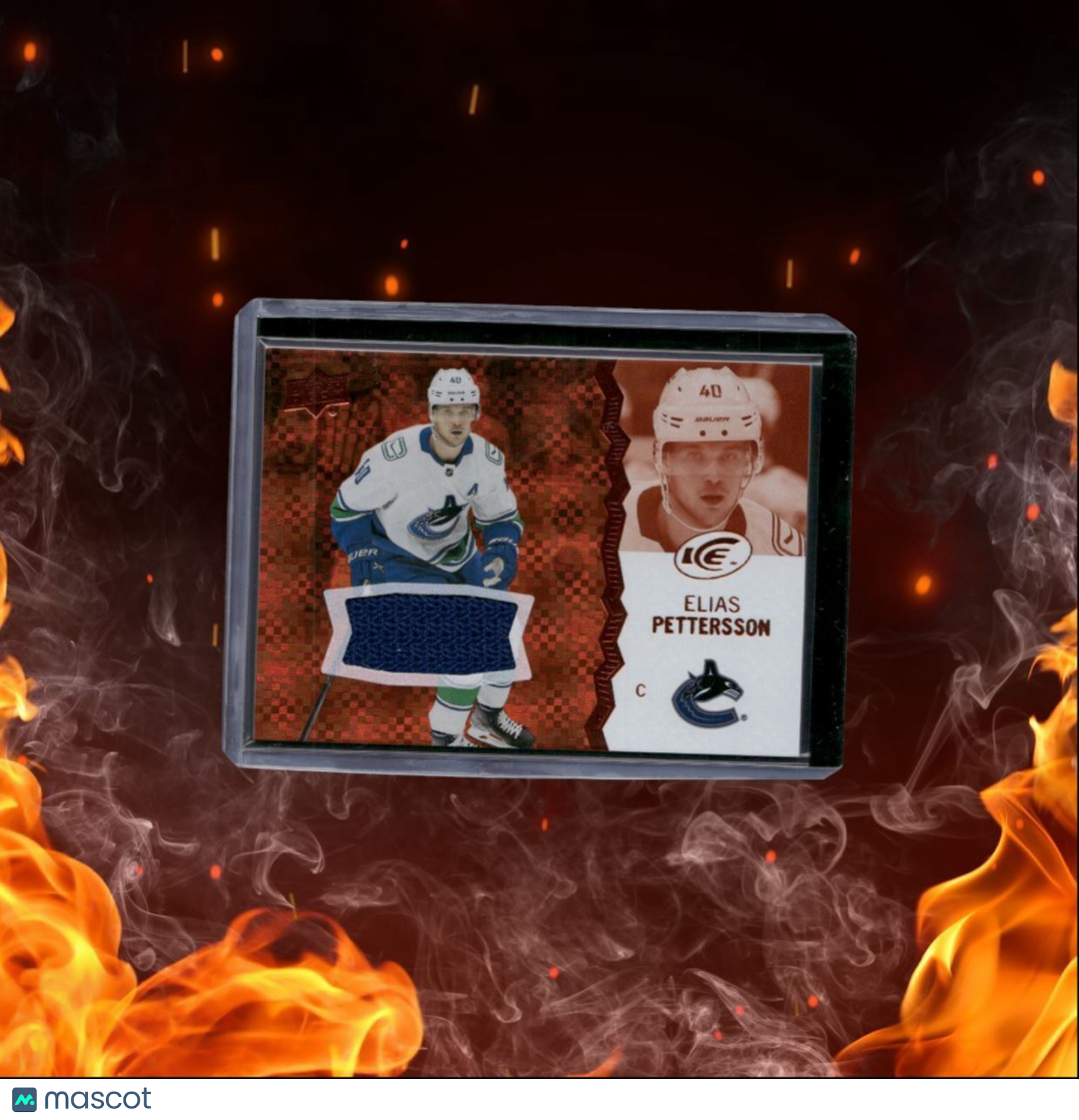 2023-24 Upper Deck Ice Elias Pettersson Orange Jersey #87