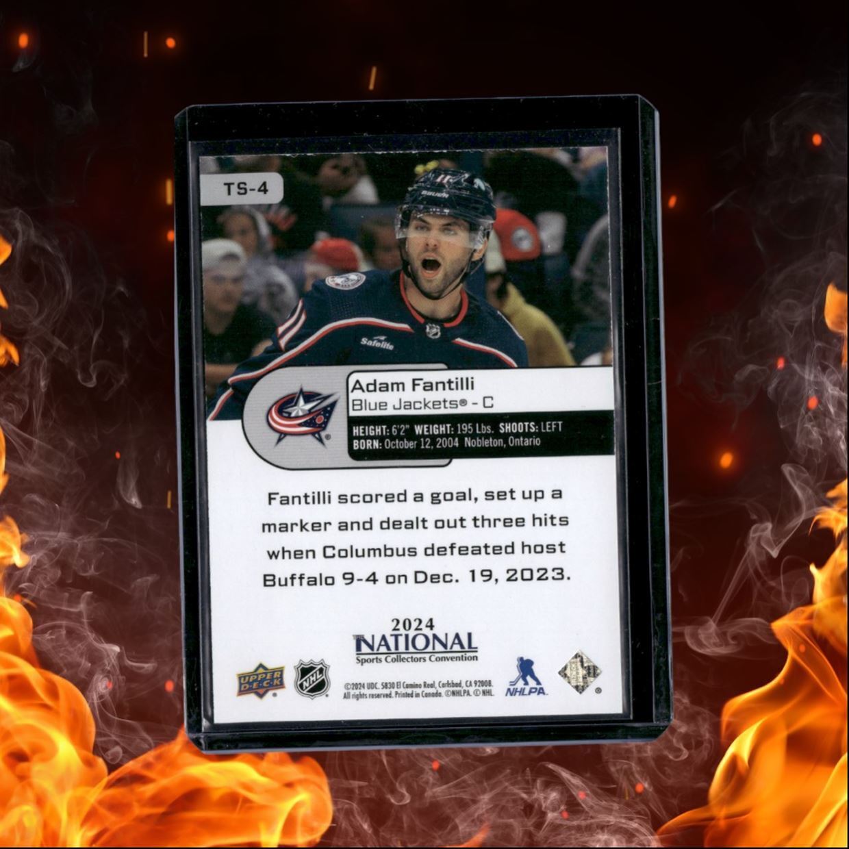 2024-25 Upper Deck National Adam Fantilli Top Shelf (A) Rookie #6