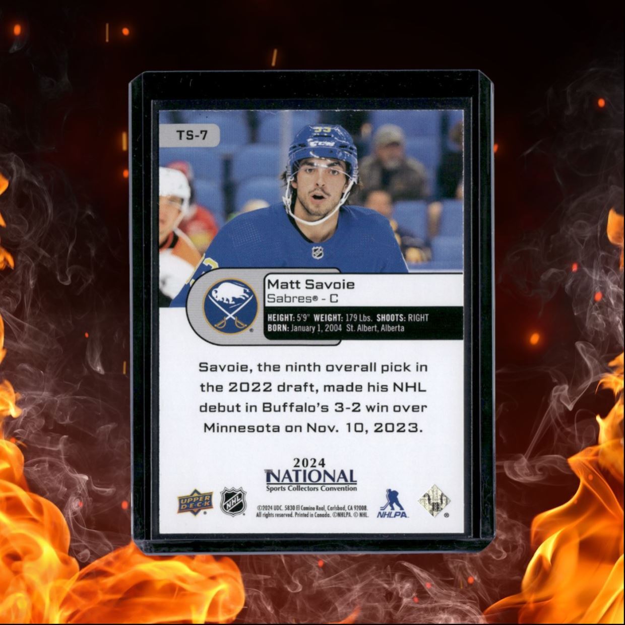 2024-25 Upper Deck National Matt Savoie Top Shelf Rookie #TS-7