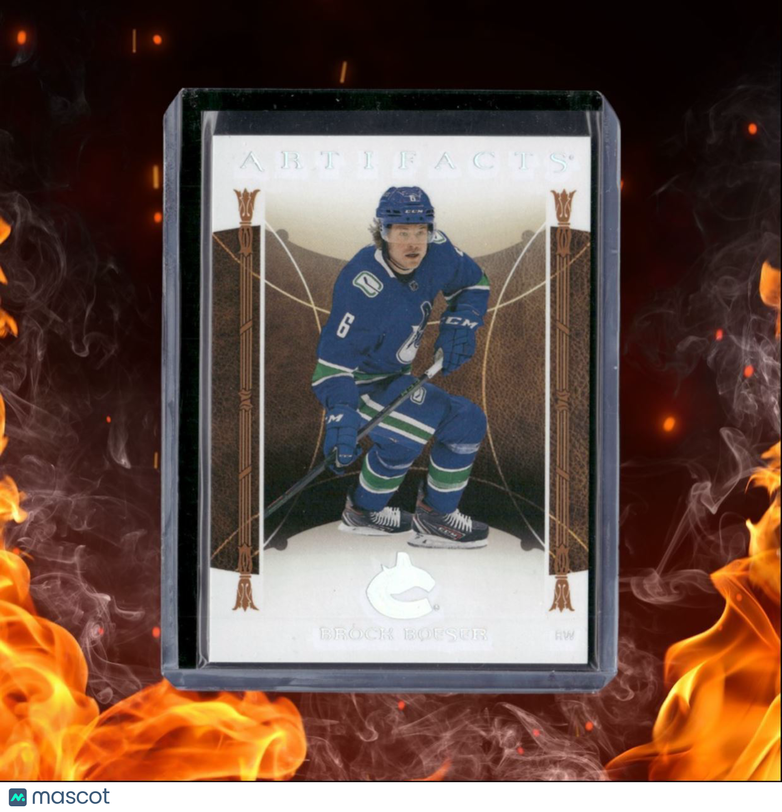 2022-23 Upper Deck Artifacts Brock Boeser Wood SP Auto #103