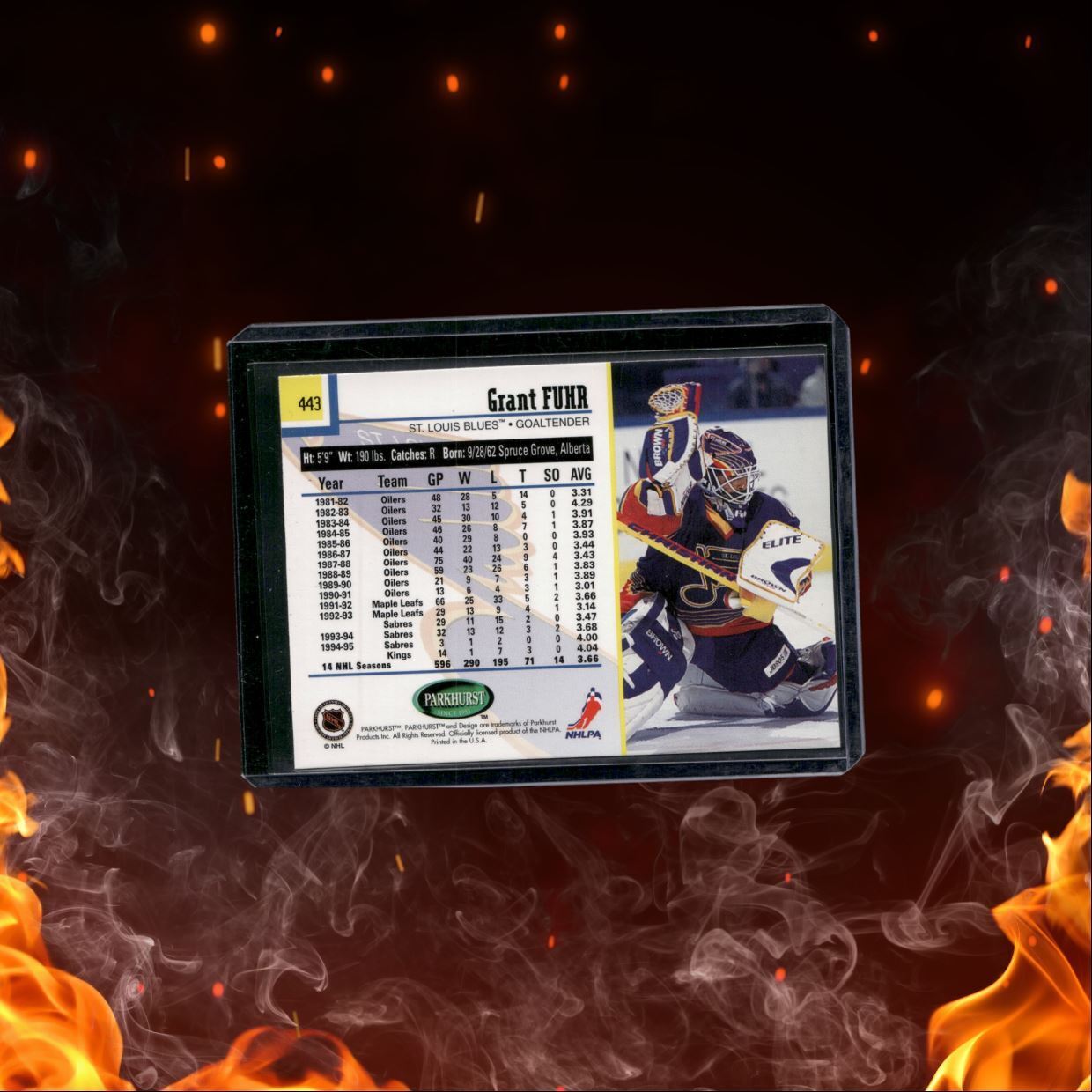 1995-96 Parkhurst International Grant Fuhr Emerald Ice #443