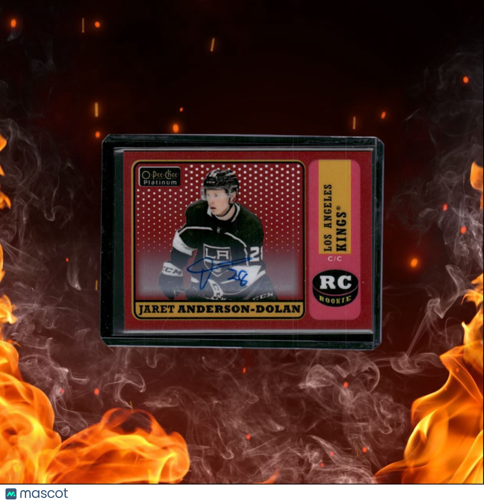 2018-19 O-Pee-Chee Platinum Jaret Anderson-Dolan Retro Red Rainbow Auto #R-91