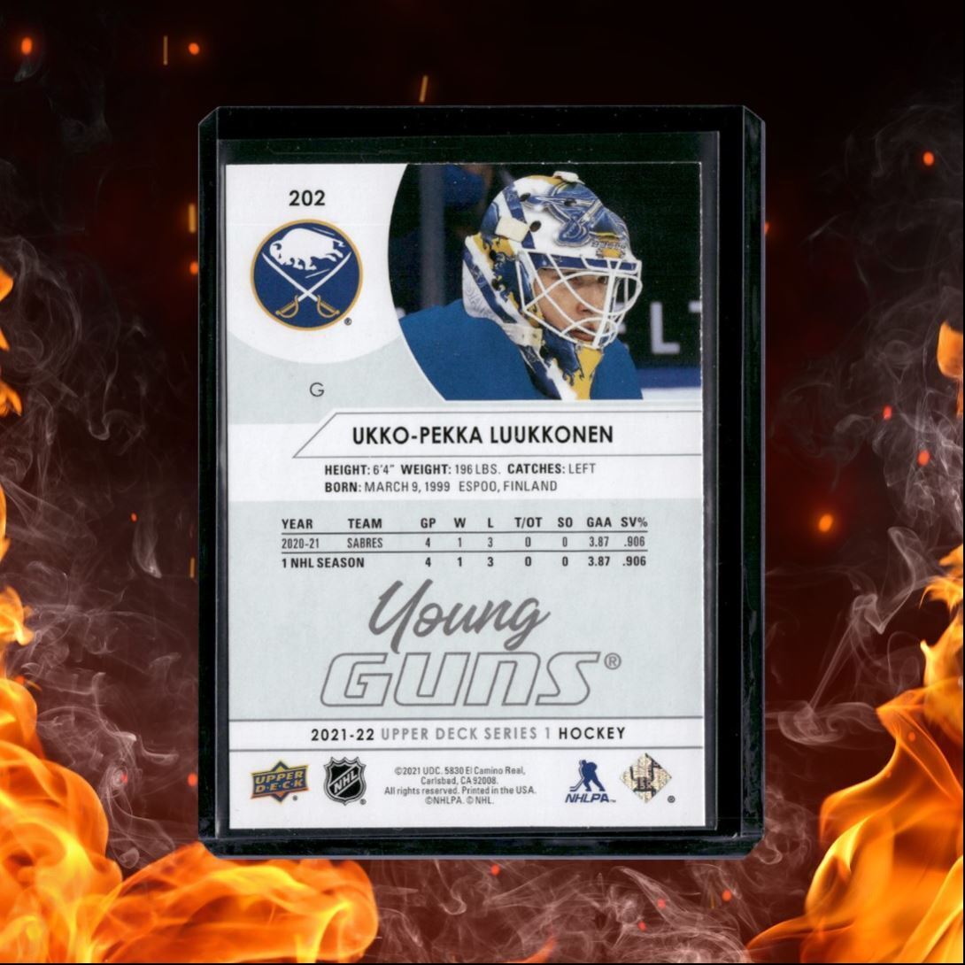 2021-22 Upper Deck Ukko-Pekka Luukkonen Young Guns Rookie #202