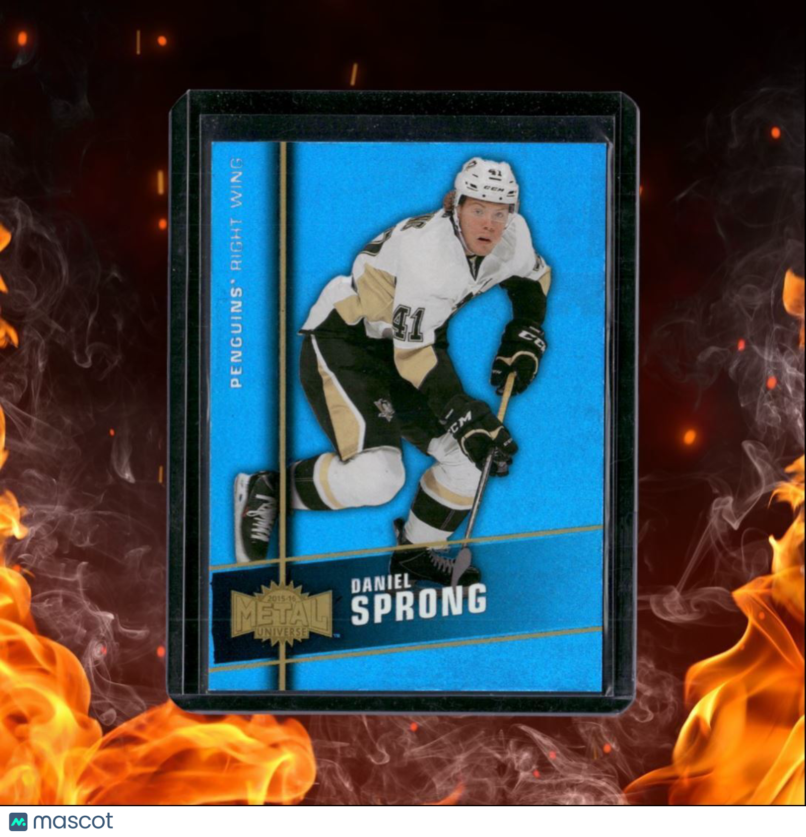 2015-16 Fleer Showcase Daniel Sprong Metal Universe Blue PMG Rookie 18/50 #MU-15