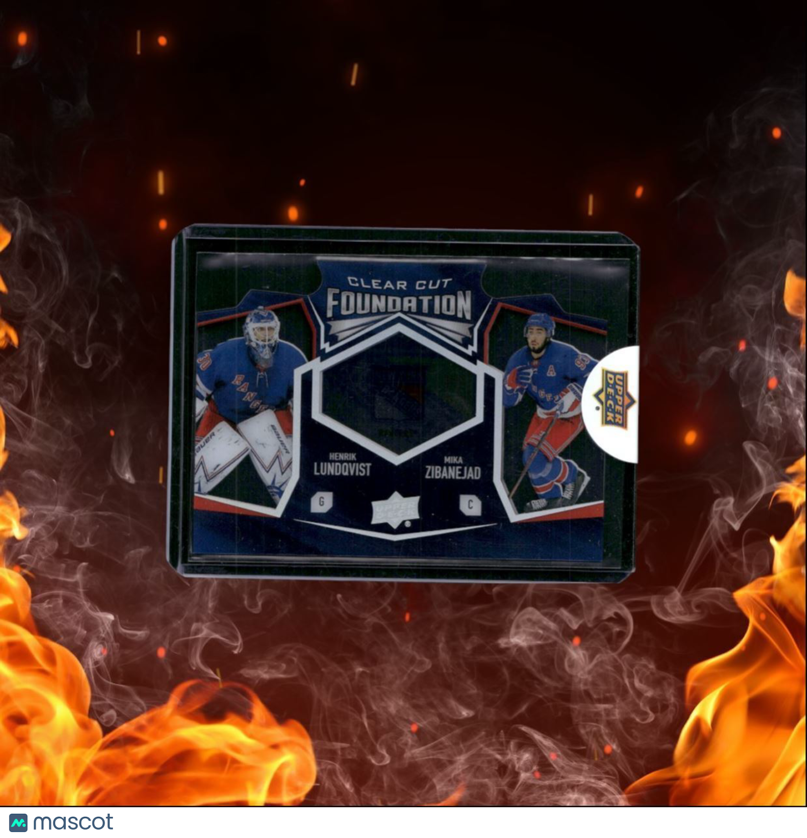 2019-20 Upper Deck Henrik Lundqvist / Mika Zibanejad Clear Cut Foundation Duos