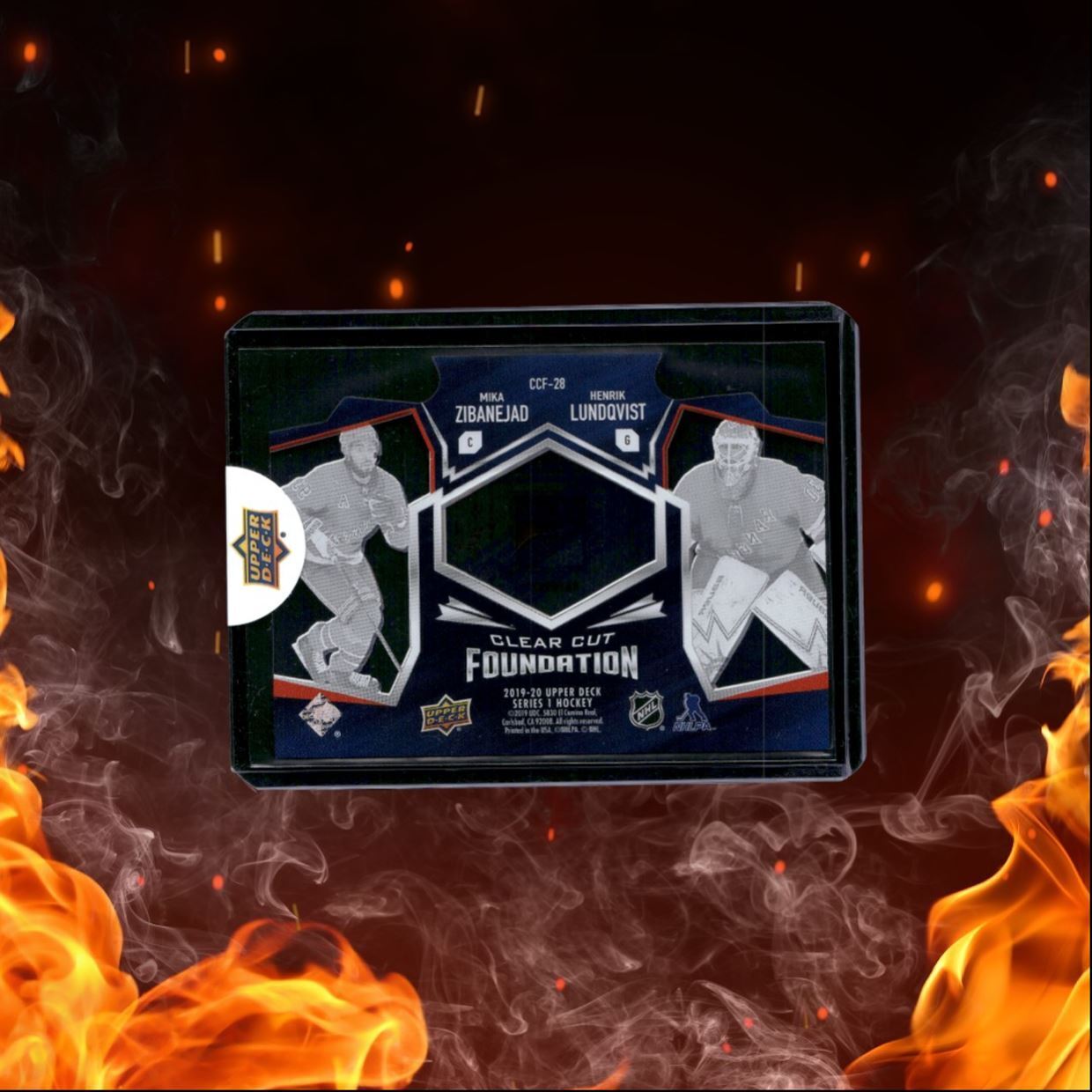 2019-20 Upper Deck Henrik Lundqvist / Mika Zibanejad Clear Cut Foundation Duos