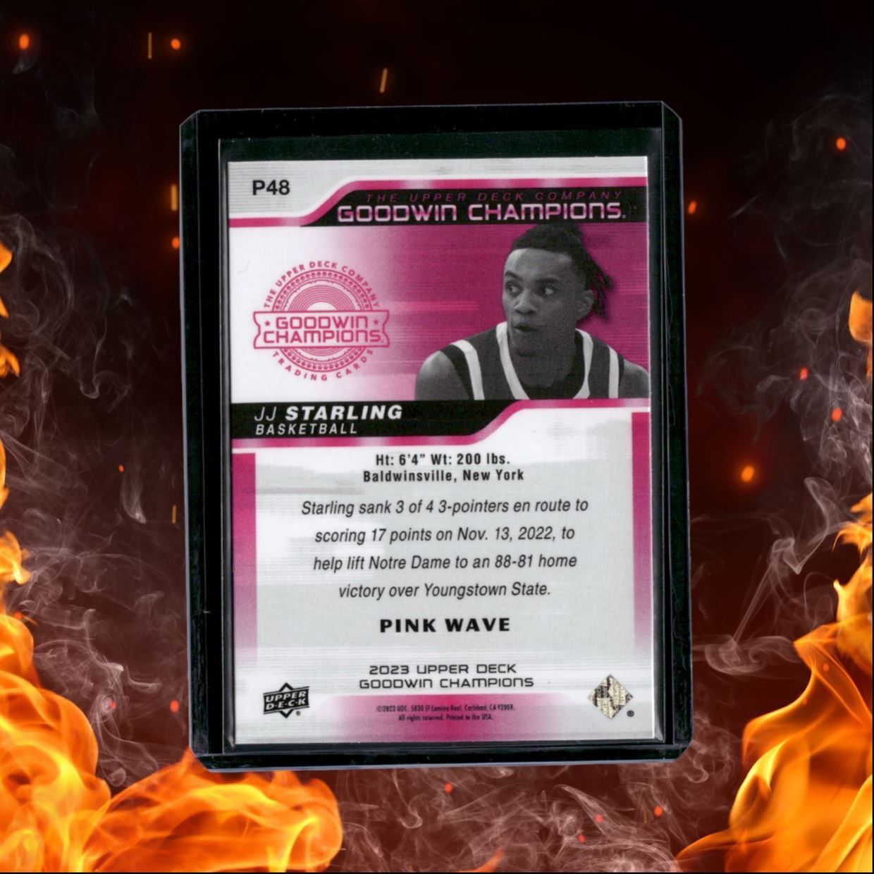 2023-24 Upper Deck Goodwin Champions JJ Starling Pink Rookie #P48