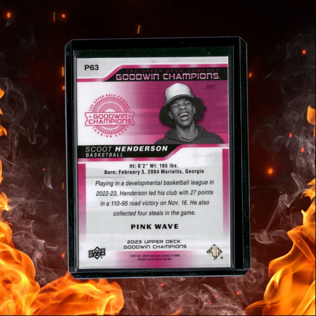 2023-24 Upper Deck Goodwin Champions Scoot Hednerson Pink Rookie #P63