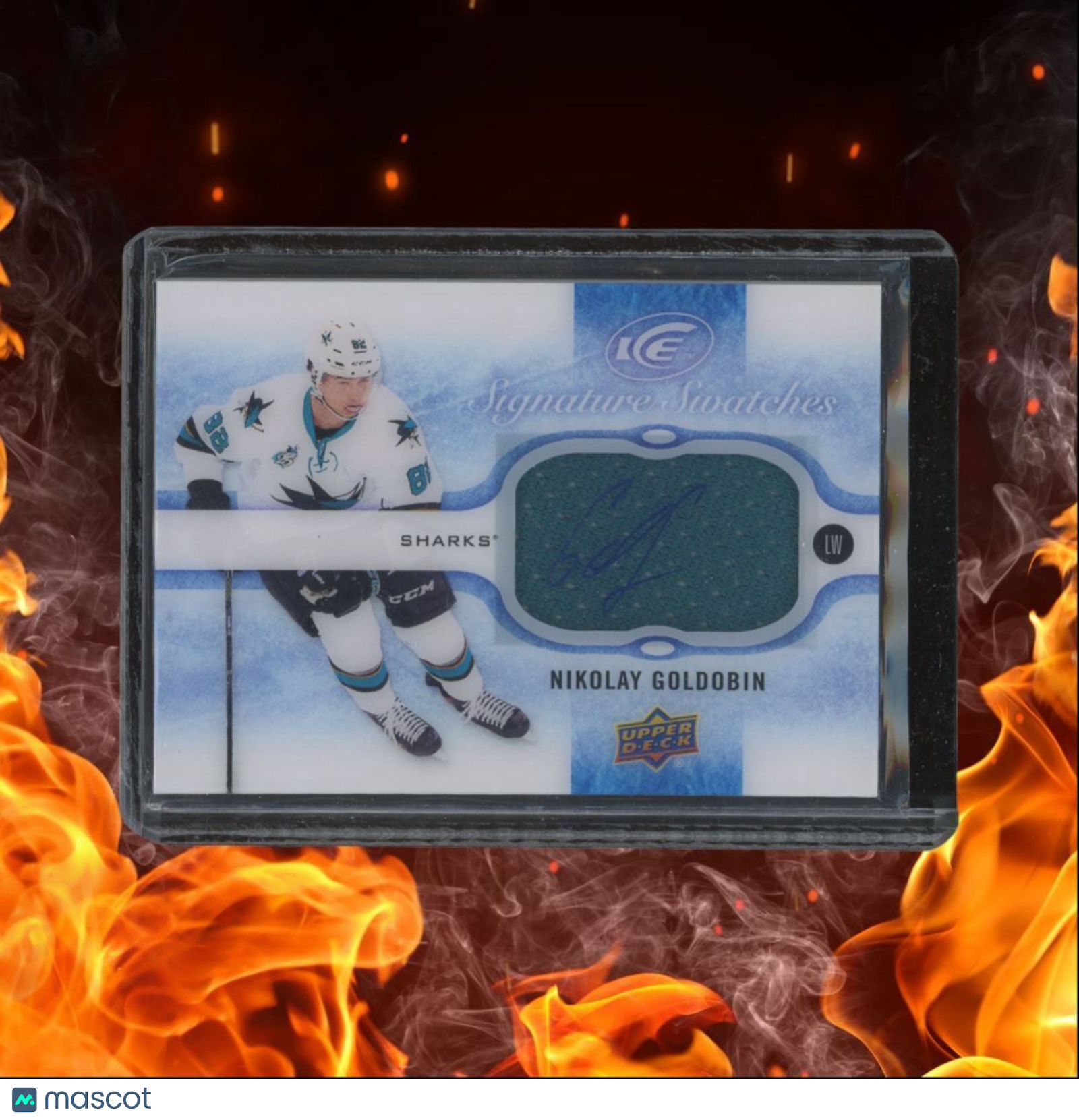 2015-16 Upper Deck Ice Nikolay Goldobin Signature Jersey Patch Auto #SS-NG