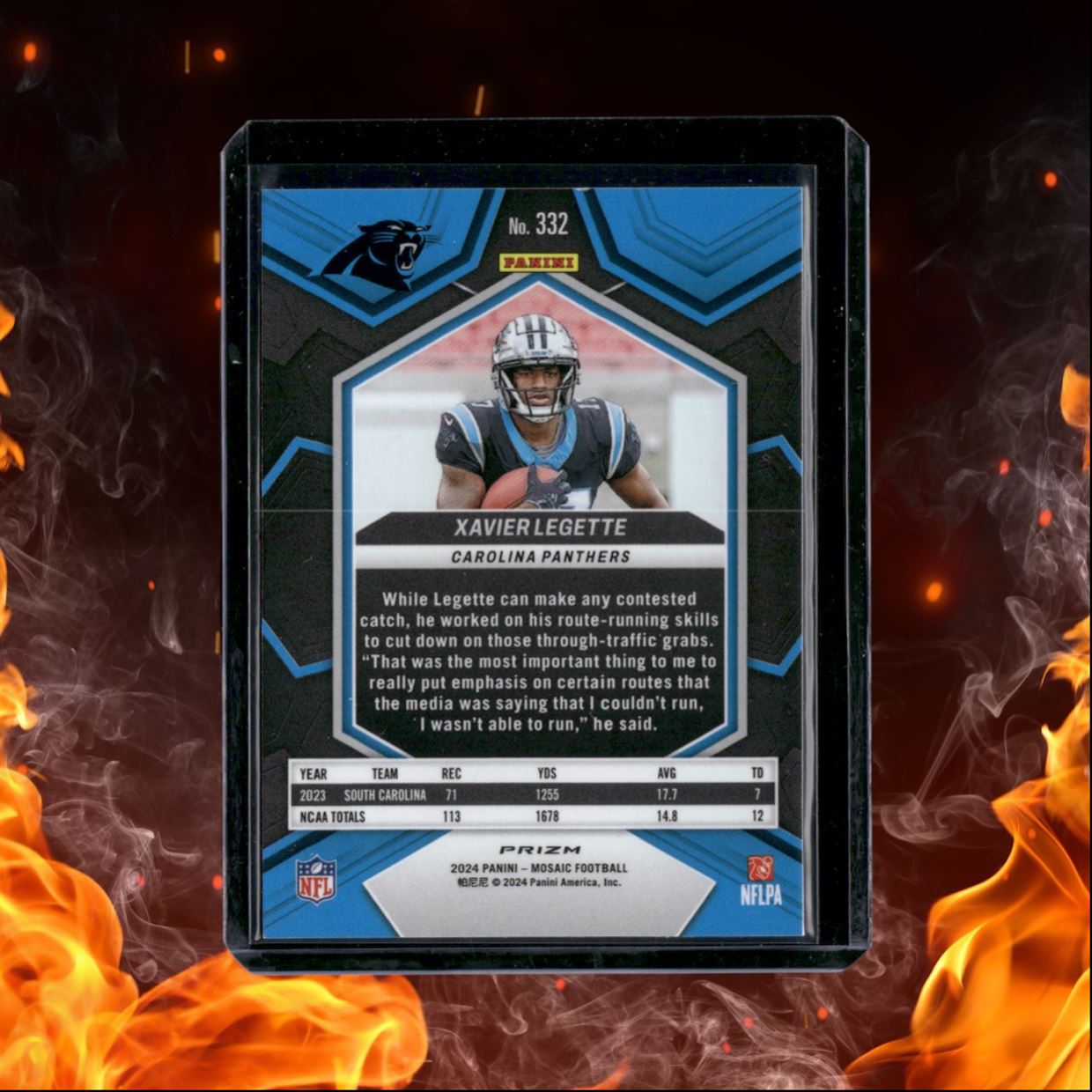 2024 Panini Mosaic Xavier Legette Mosaic Prizm Rookie #332