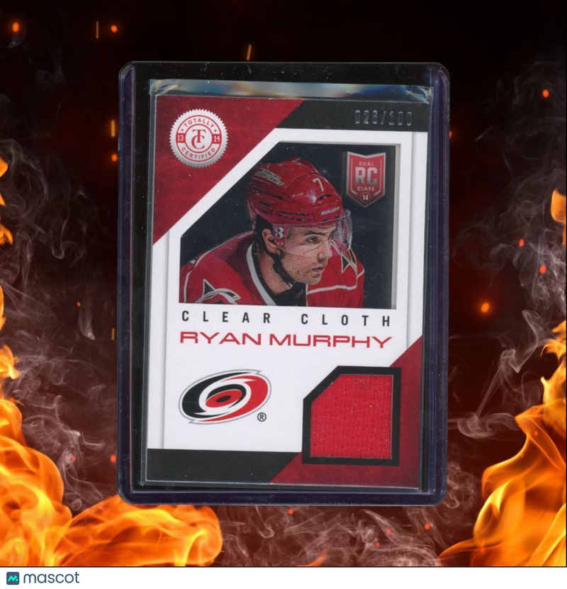 2013-14 Panini Totally Certified Ryan Murphy Clear Cloth Red Jersey Rookie