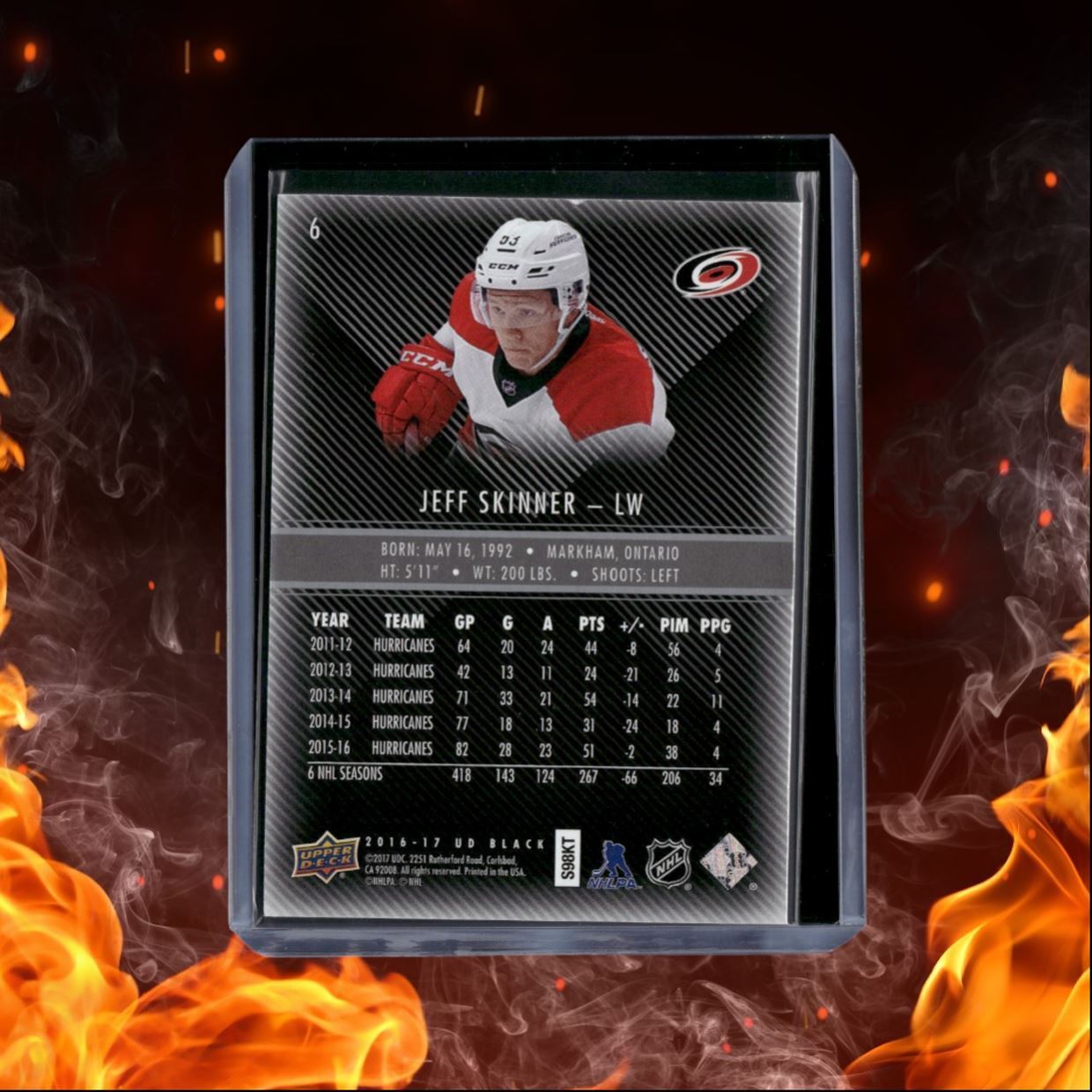2016-17 Upper Deck Black Jeff Skinner 045/299 #6