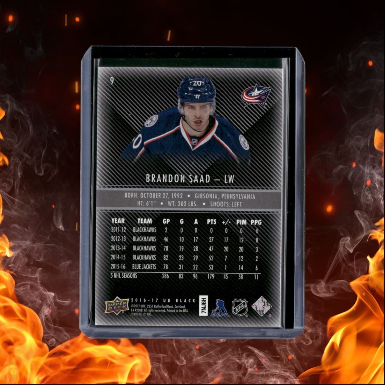 2016-17 Upper Deck Black Brandon Saad 236/299 #20