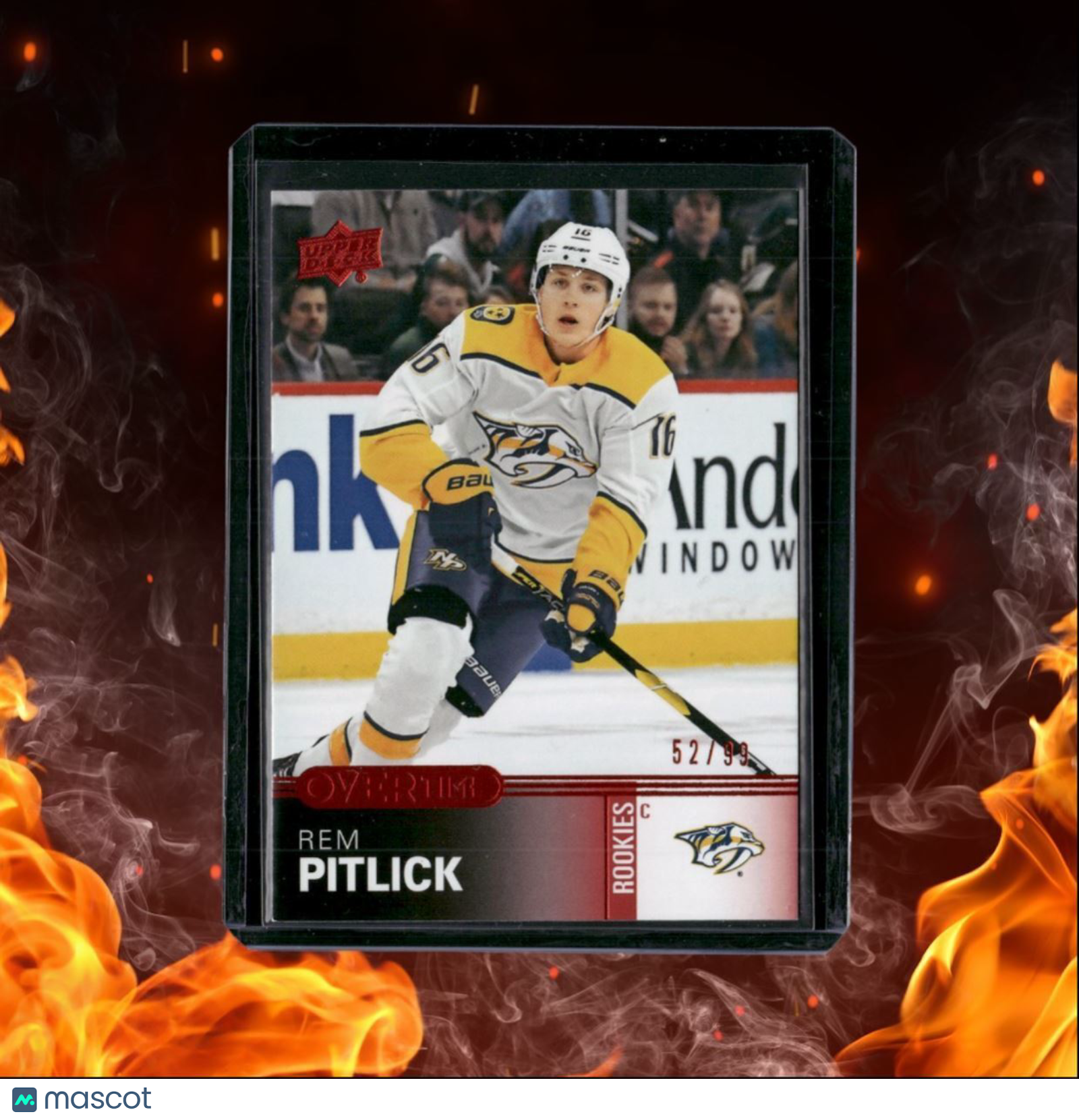 2019-20 Upper Deck Overtime Rem Pitlick Red 52/99 #48