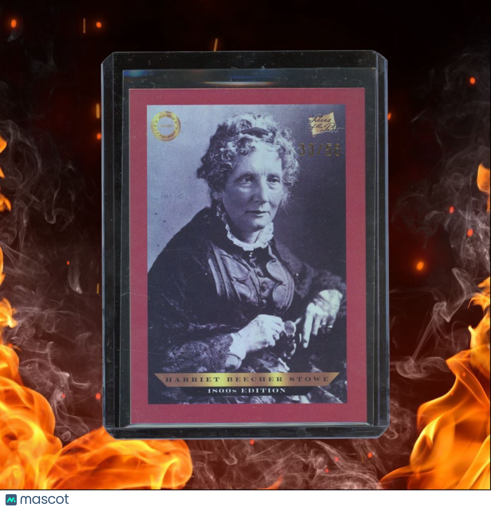 2024 Pieces of the Past 1800's Harriet Beecher Stowe Red 33/50 #B-118
