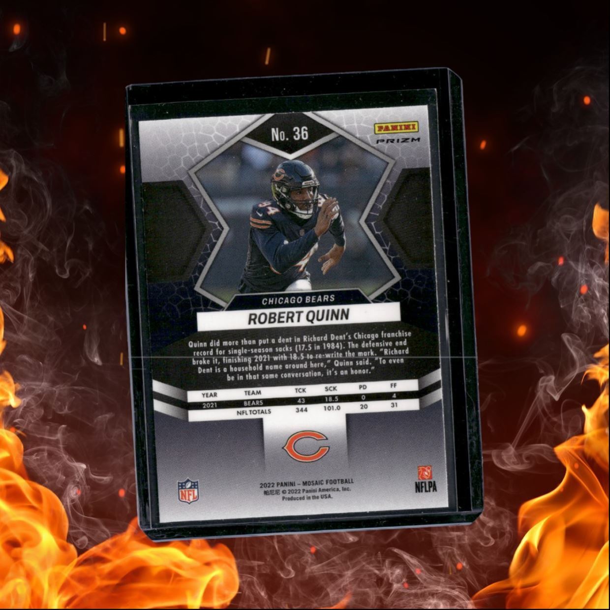 2022 Panini Mosaic Robert Quinn Honeycomb Prizm SSP #36