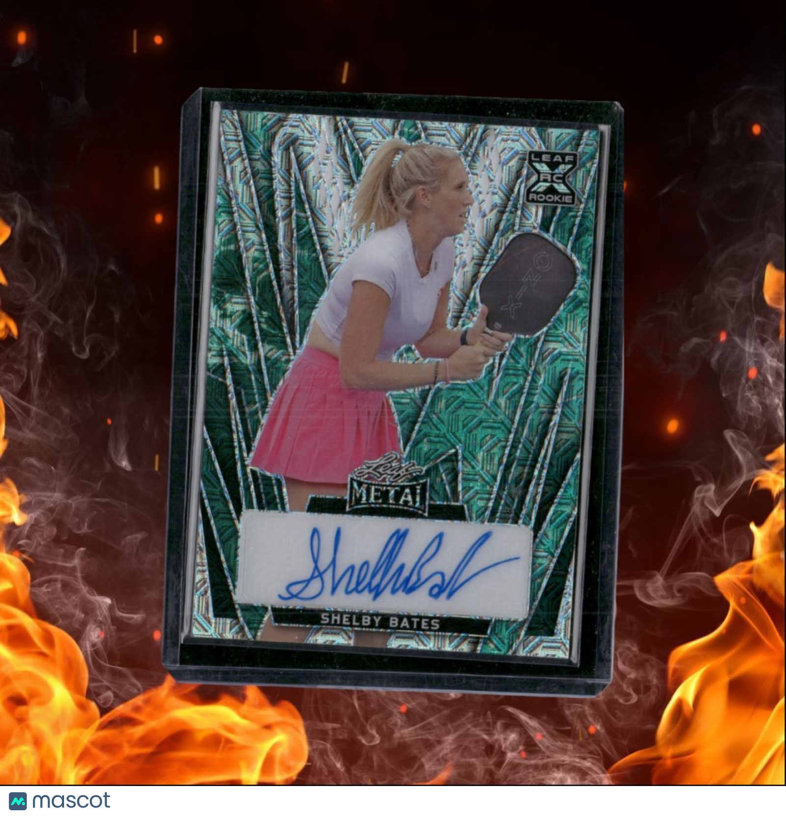 2024 Leaf Metal Pickleball Shelby Bates Blue Mojo Rookie Auto 7/15 #BA-SB1